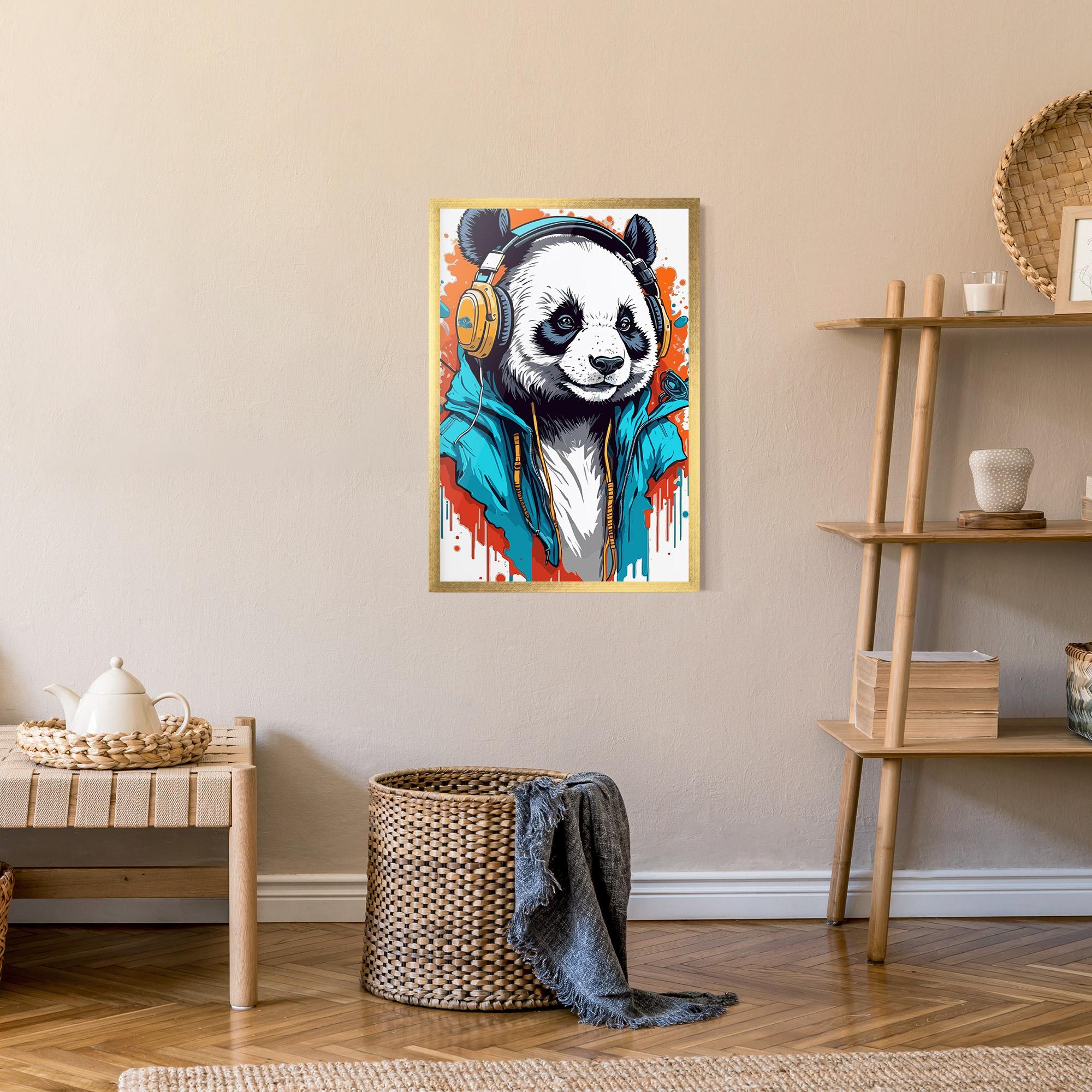 Poster Înrămat Music Panda mockup 9