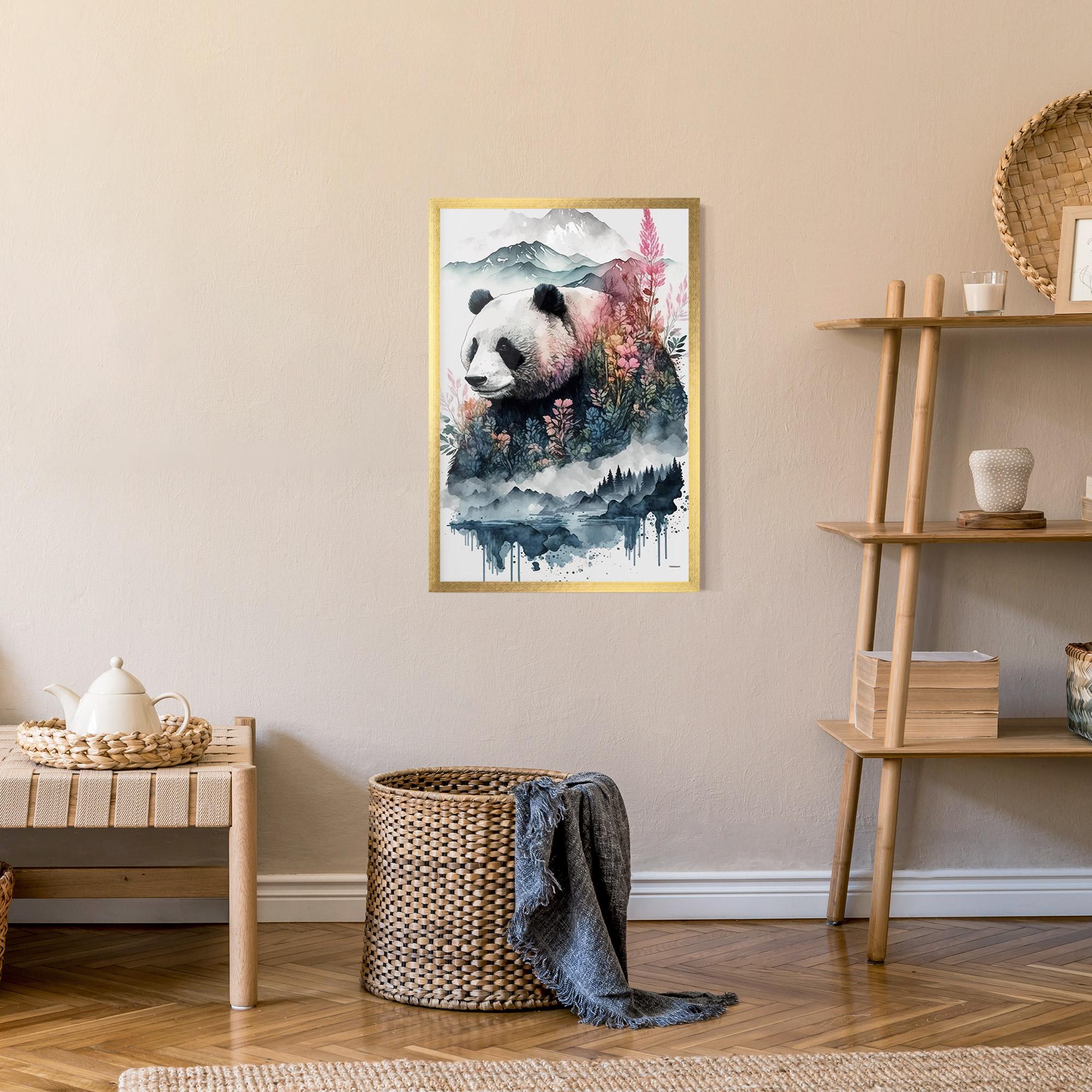 Poster Înrămat Panda Art mockup 9