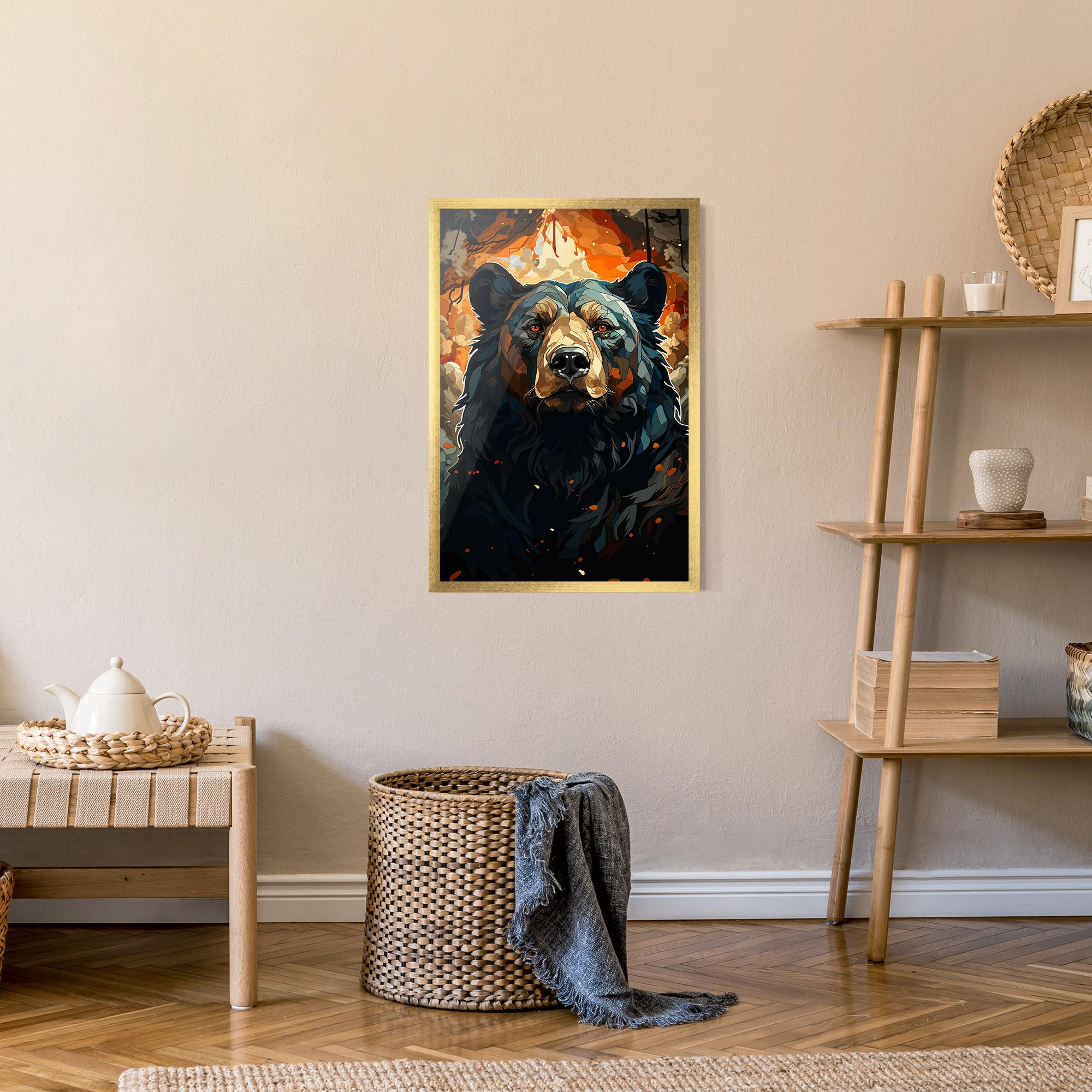 Poster Înrămat Pretty Bear Art mockup 9