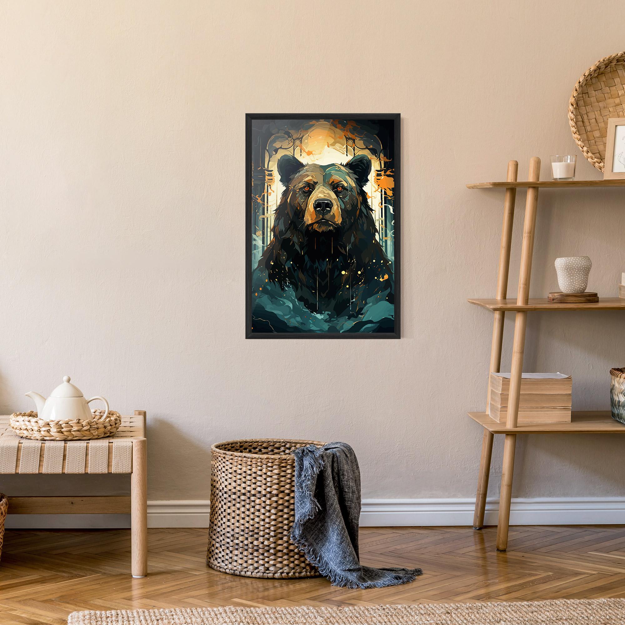 Poster Înrămat Brown Bear Art mockup 9