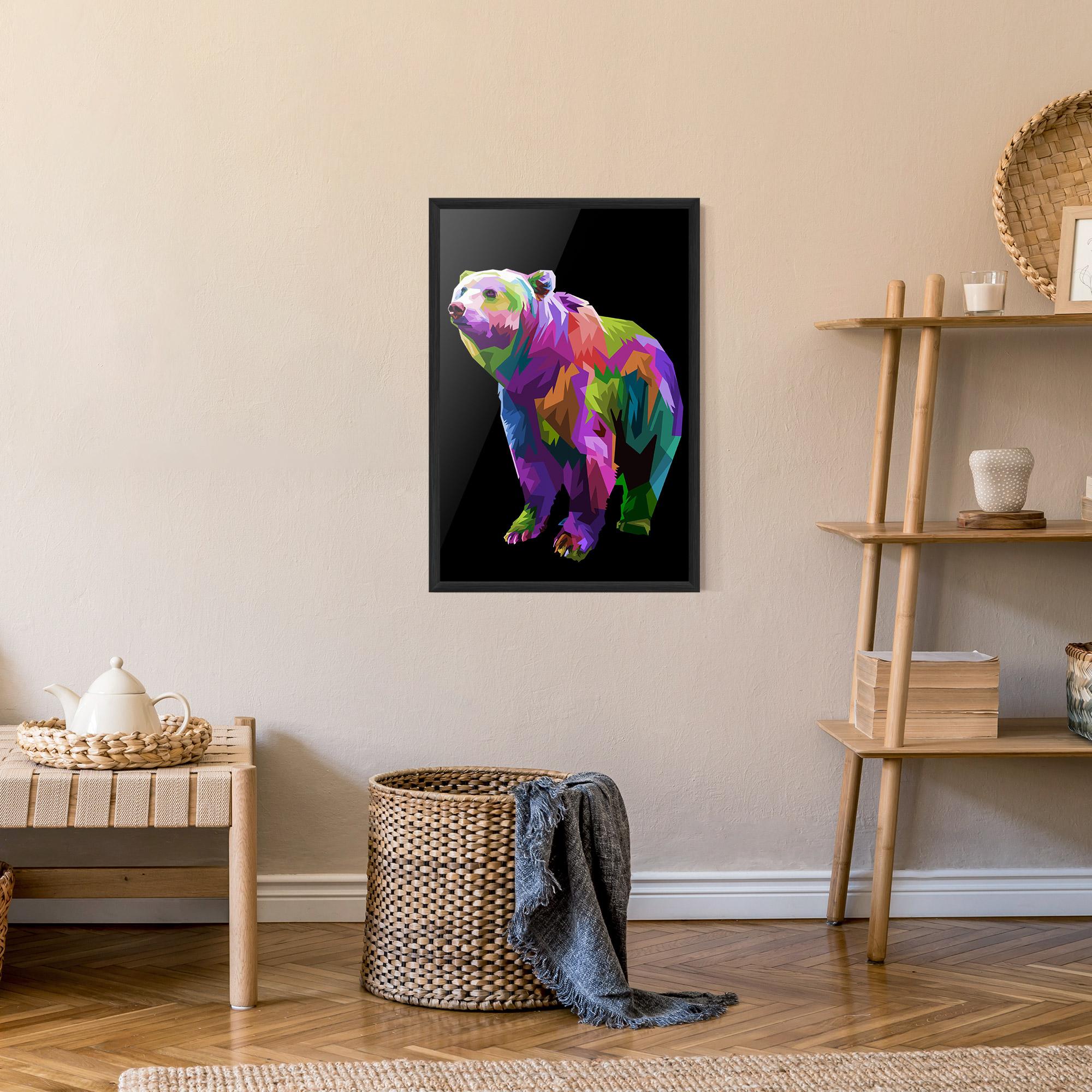 Poster Înrămat Colorful Icebear mockup 9