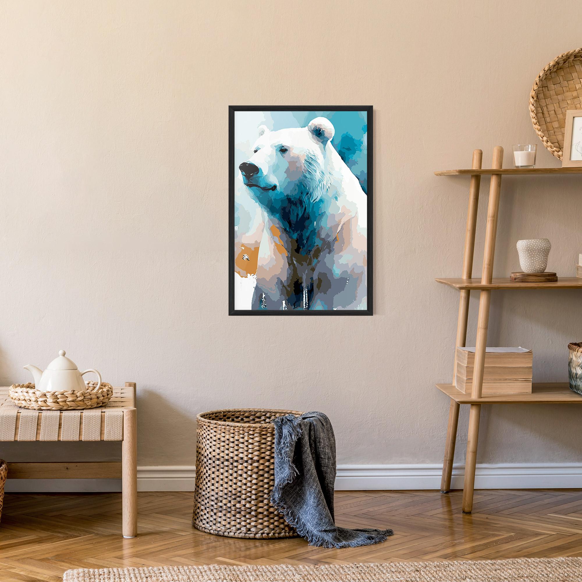 Poster Înrămat Polar White Bear mockup 9