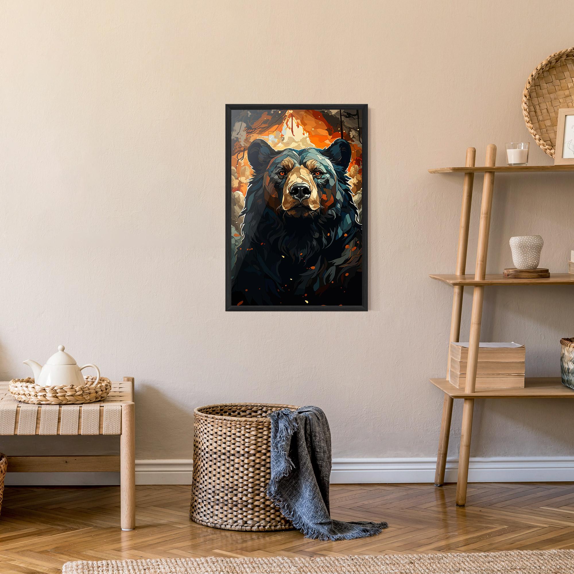 Poster Înrămat Pretty Bear Art mockup 9