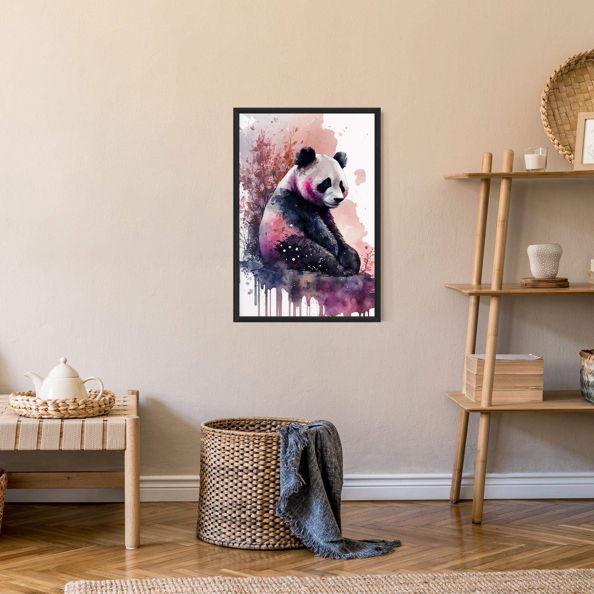 Poster Înrămat Purple Panda Art mockup 9