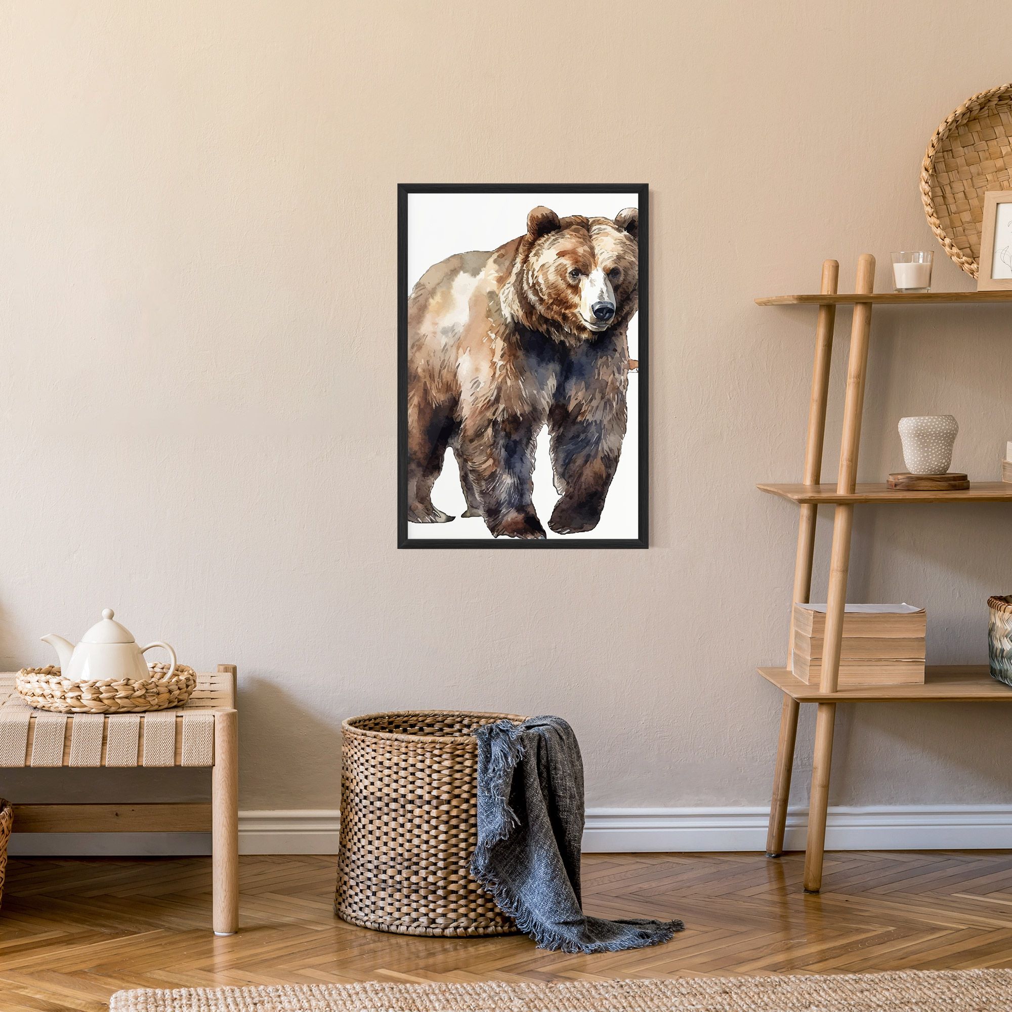 Watercolor Bear Art mockup 9