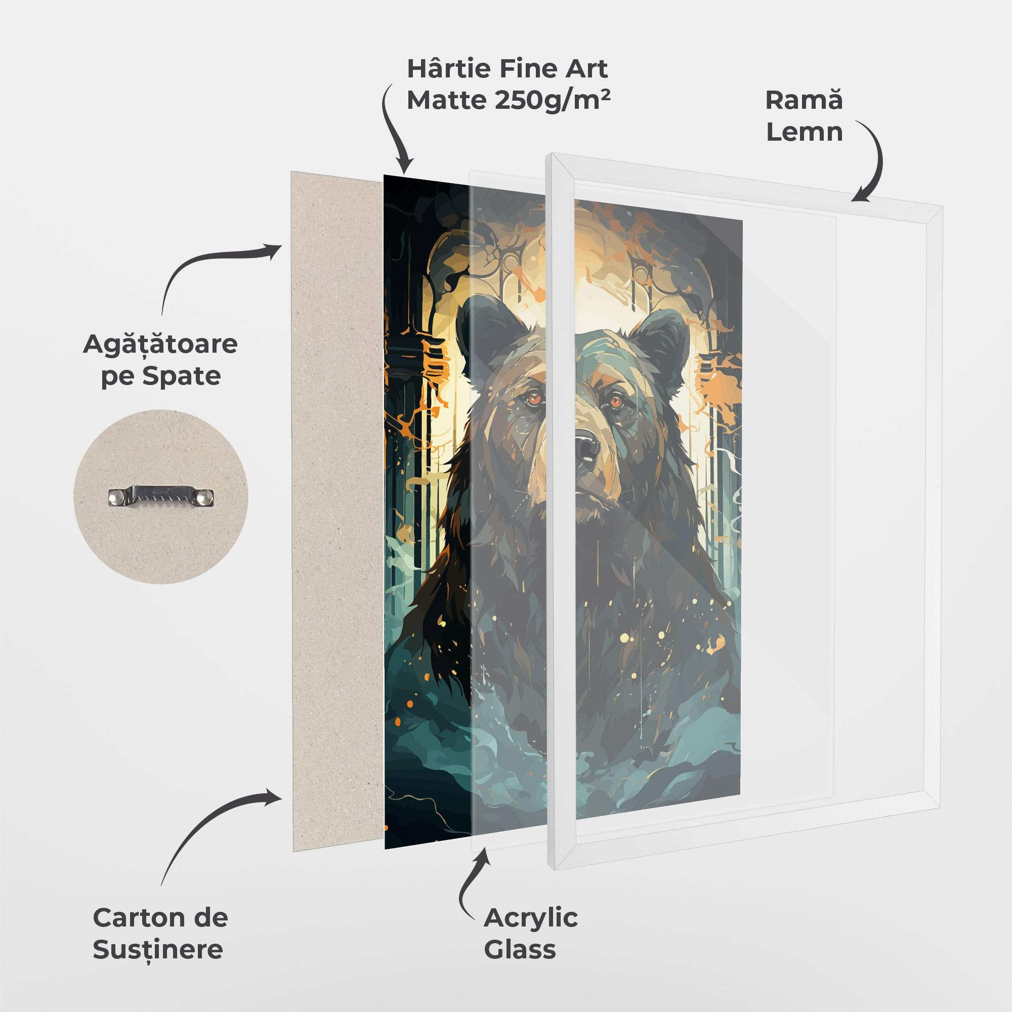 Poster Înrămat Brown Bear Art mockup 1