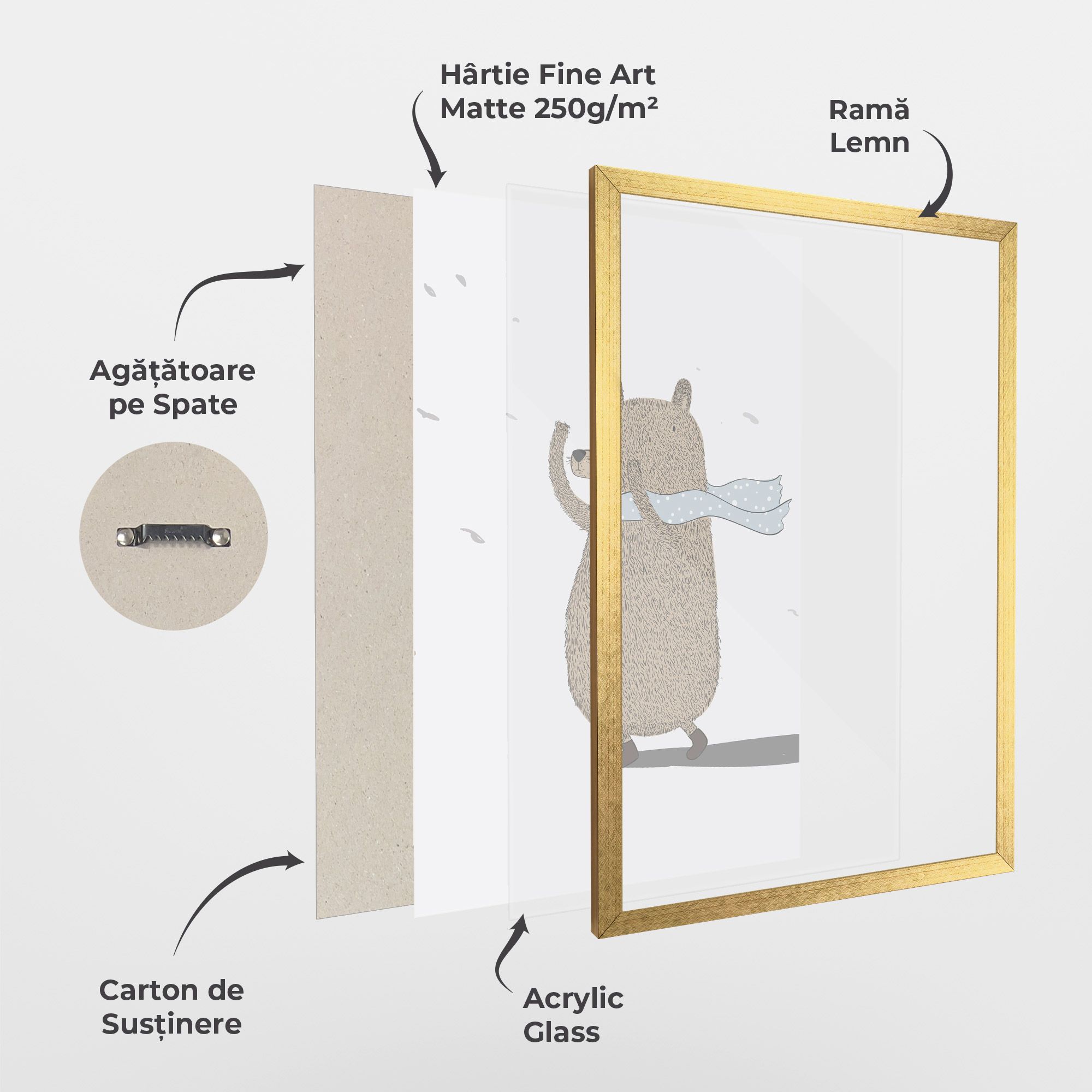 Bear Wearing A Scarf mockup 1