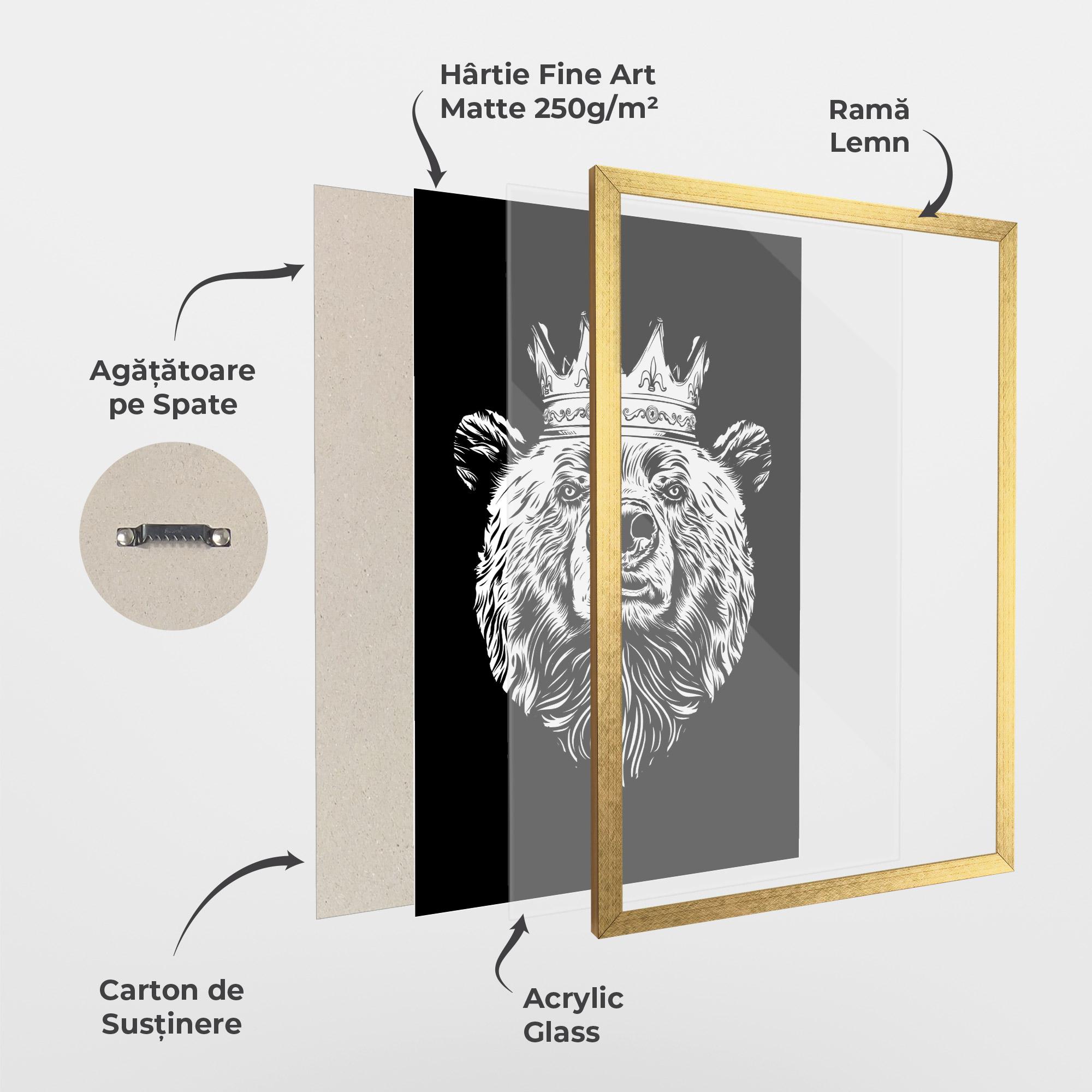Poster Înrămat King Bear mockup 1
