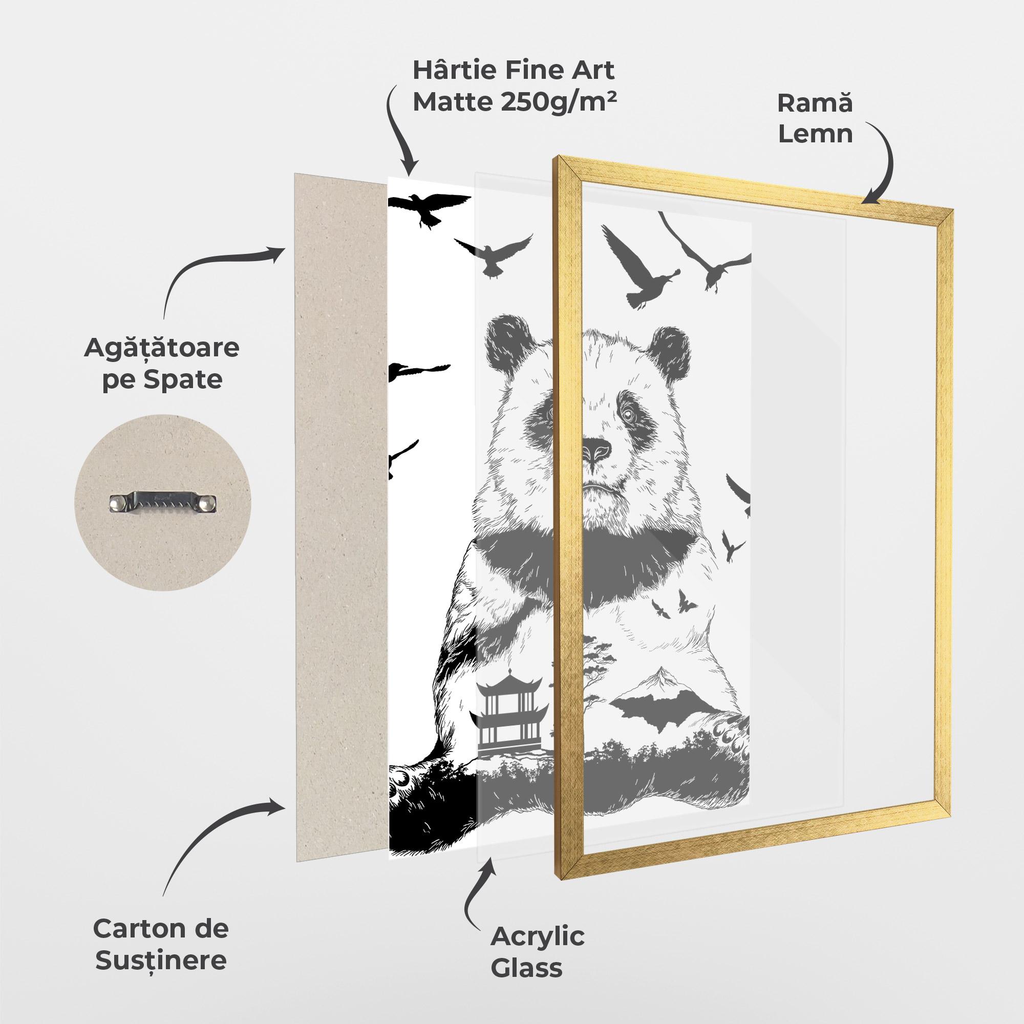 Poster Înrămat Panda Bear mockup 1