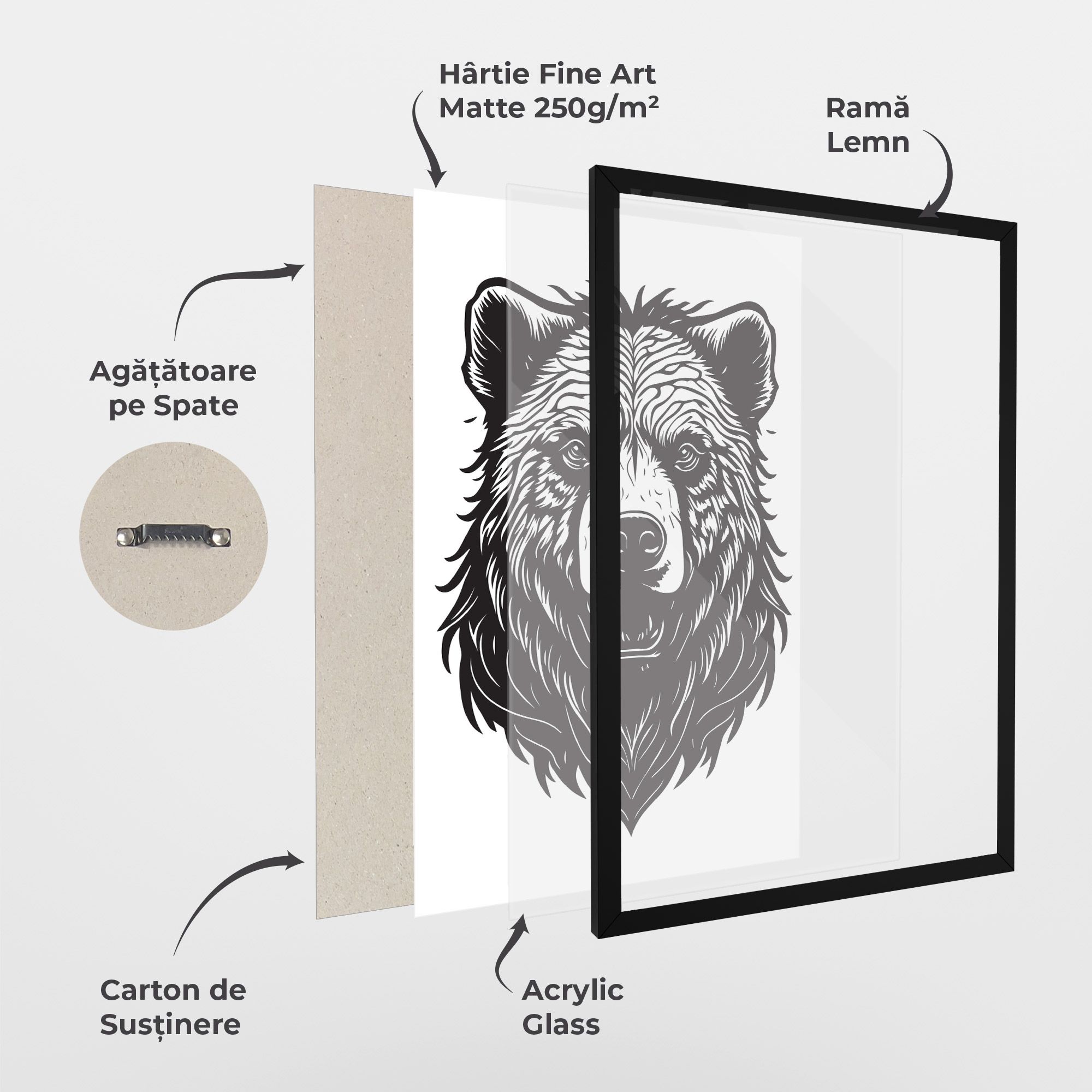 Bear Black Head mockup 1