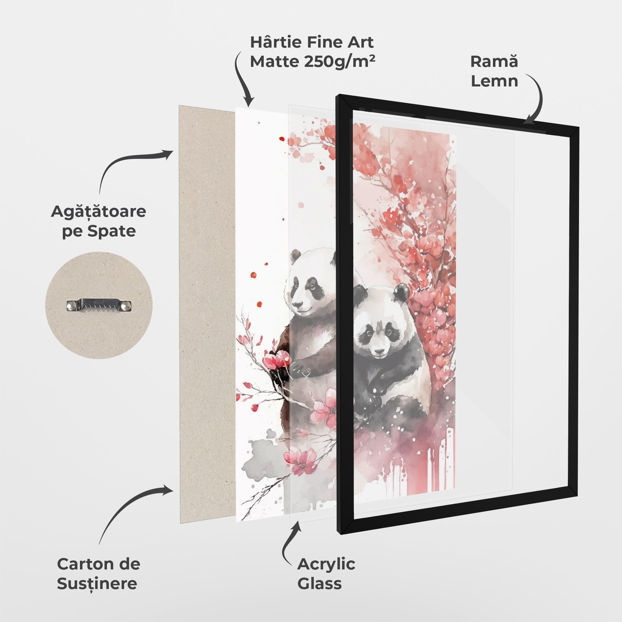 Poster Înrămat Blossom Panda mockup 1