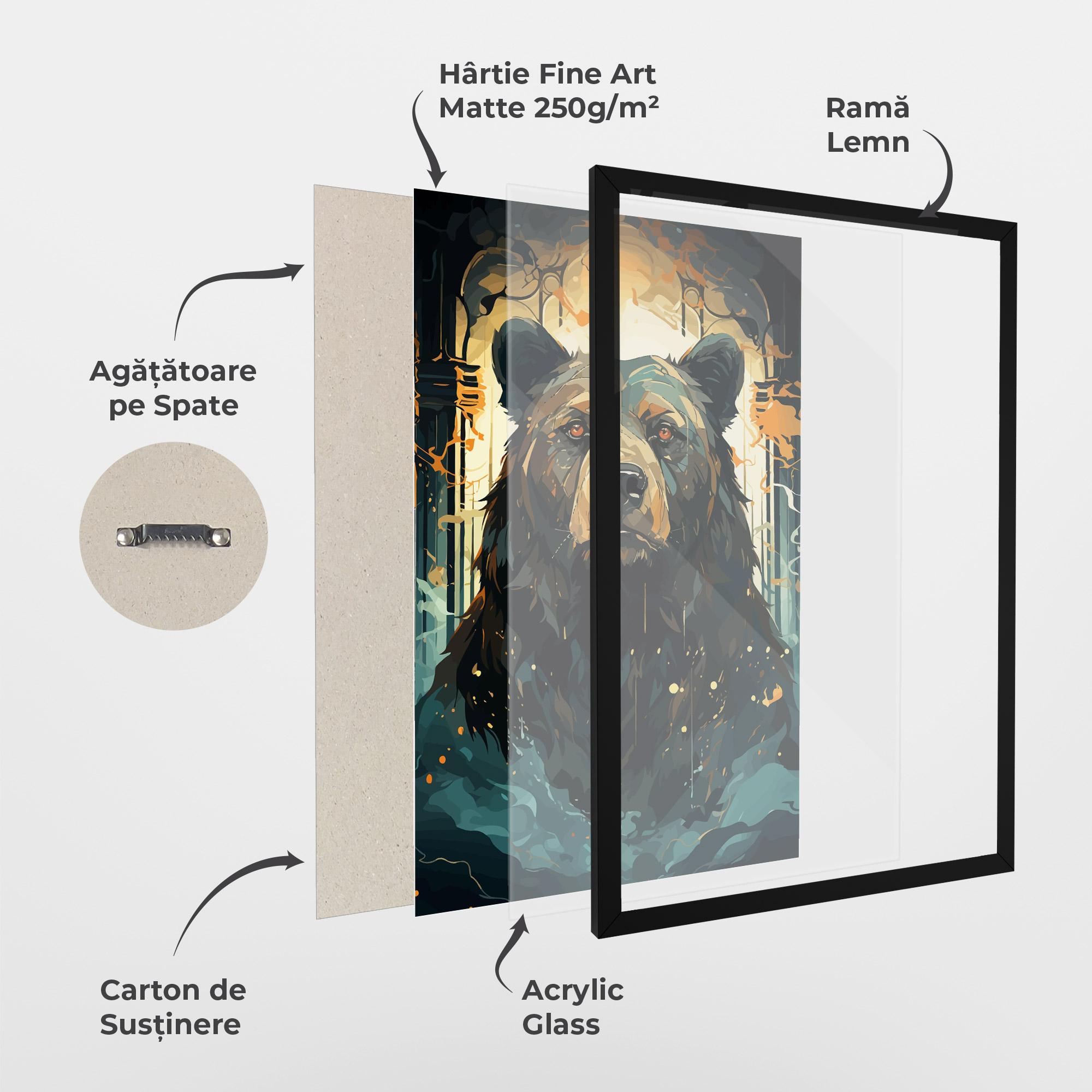 Poster Înrămat Brown Bear Art mockup 1