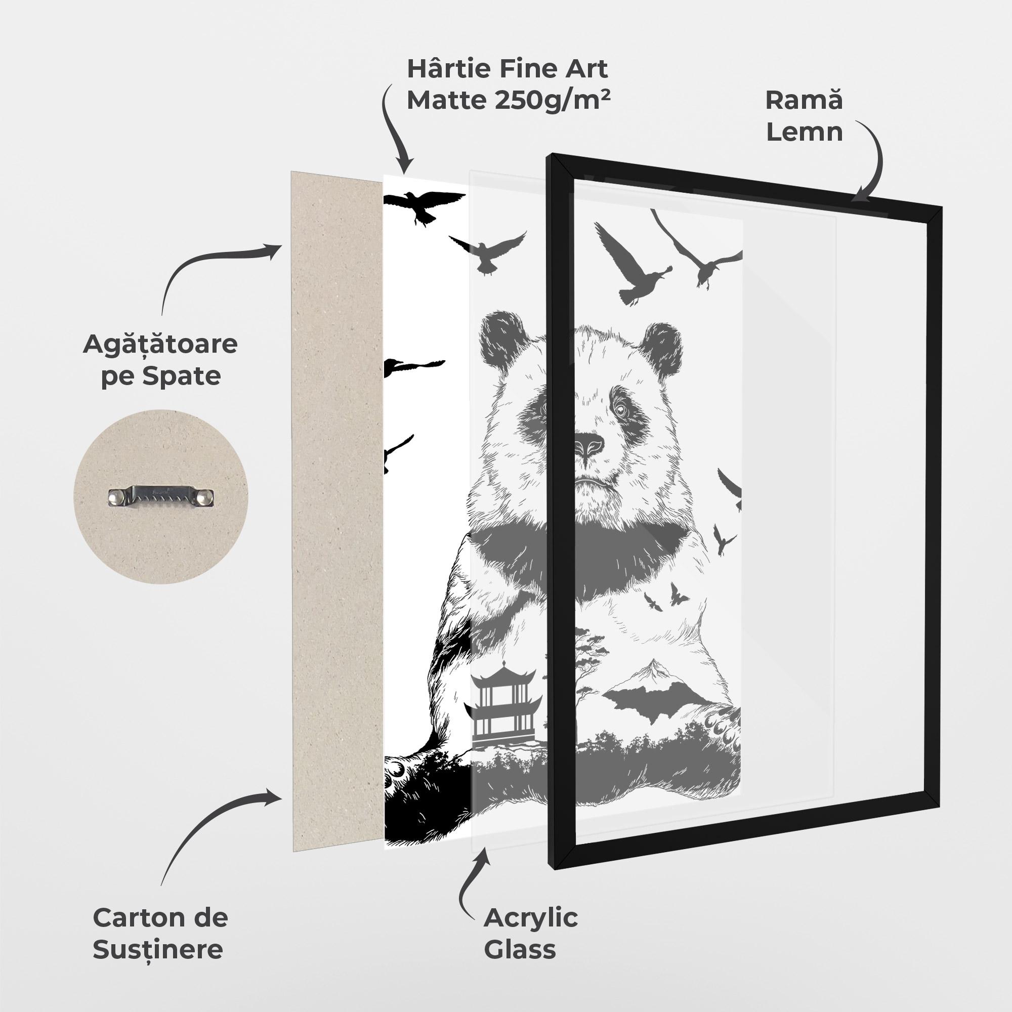 Poster Înrămat Panda Bear mockup 1