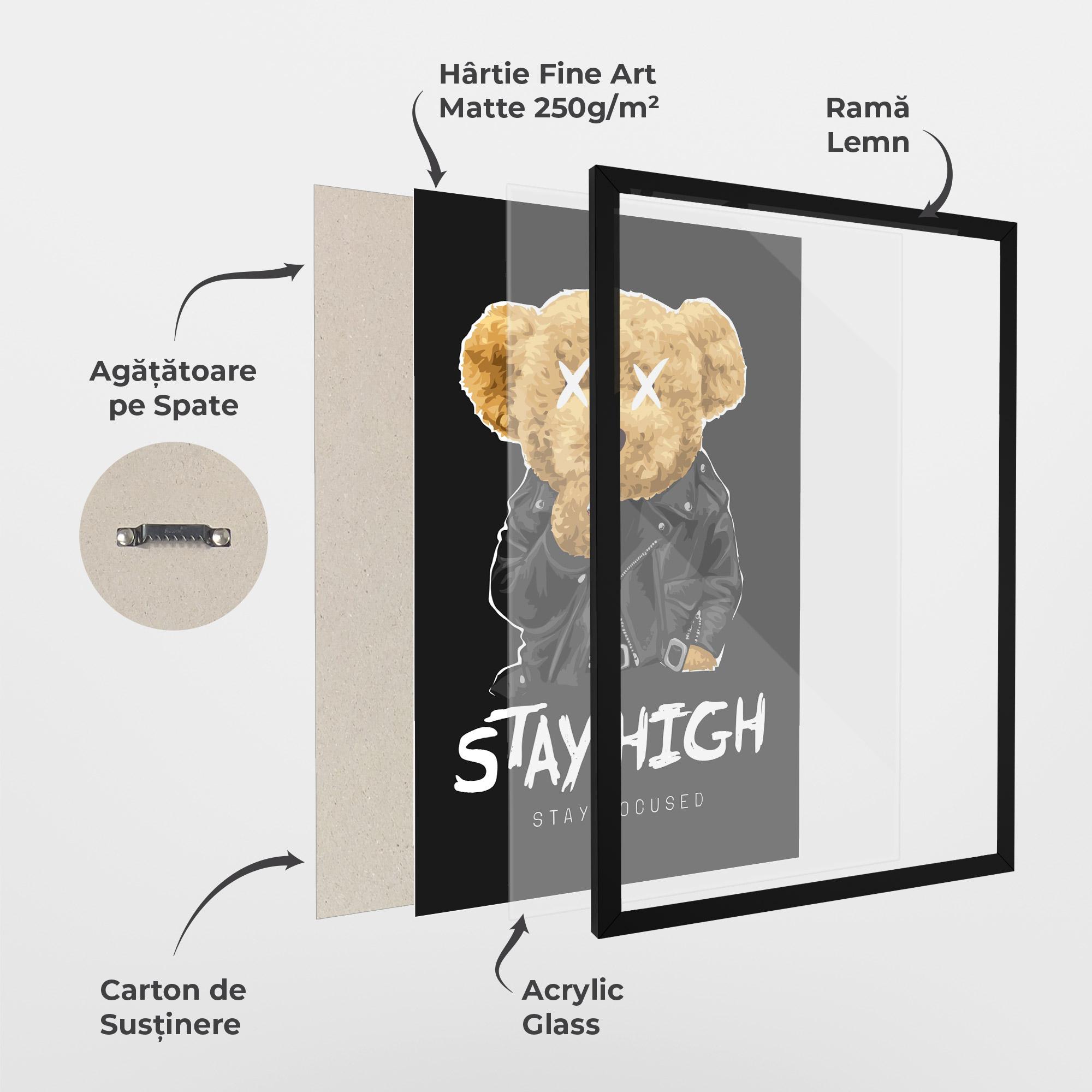 Poster Înrămat Stay High mockup 1