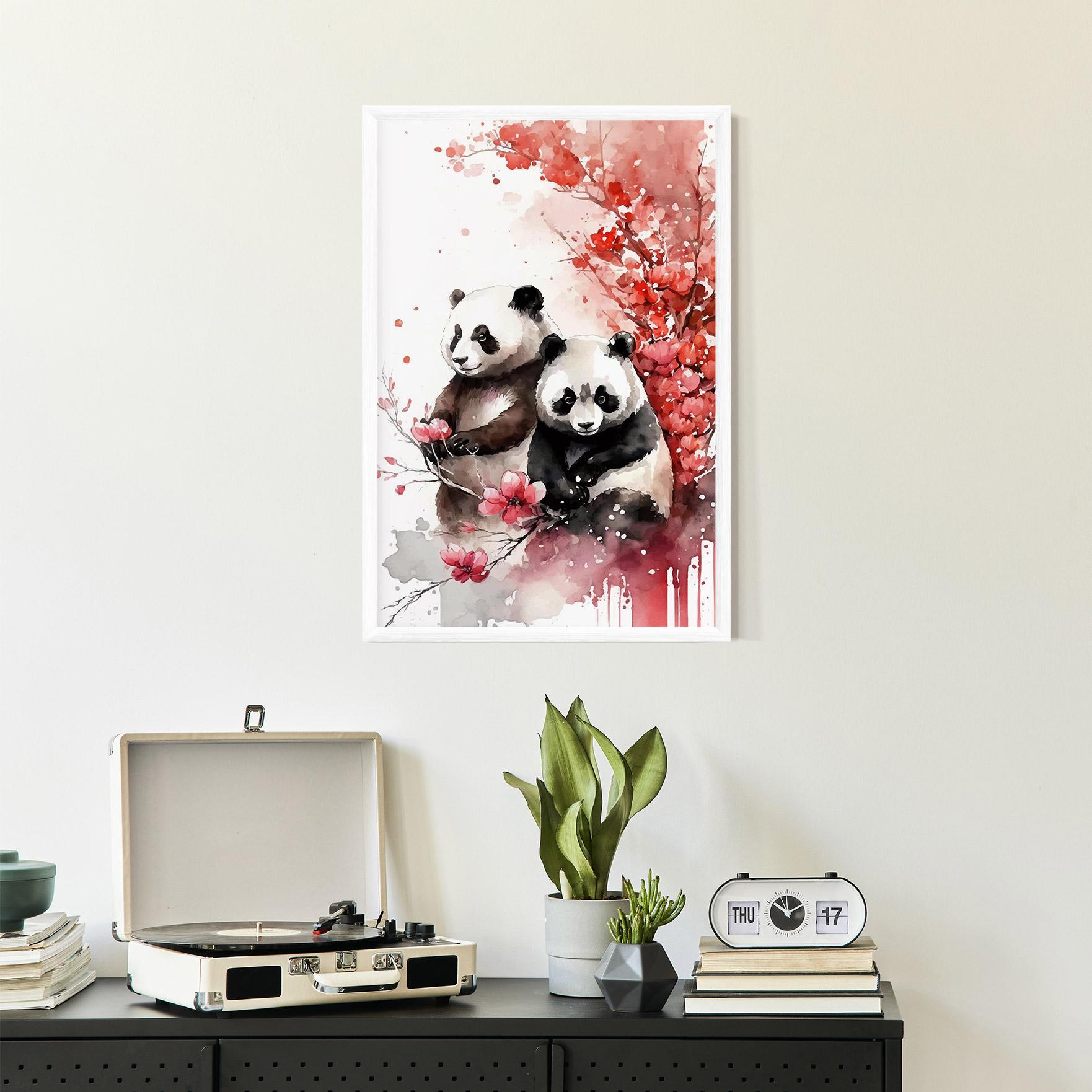 Poster Înrămat Blossom Panda mockup 2