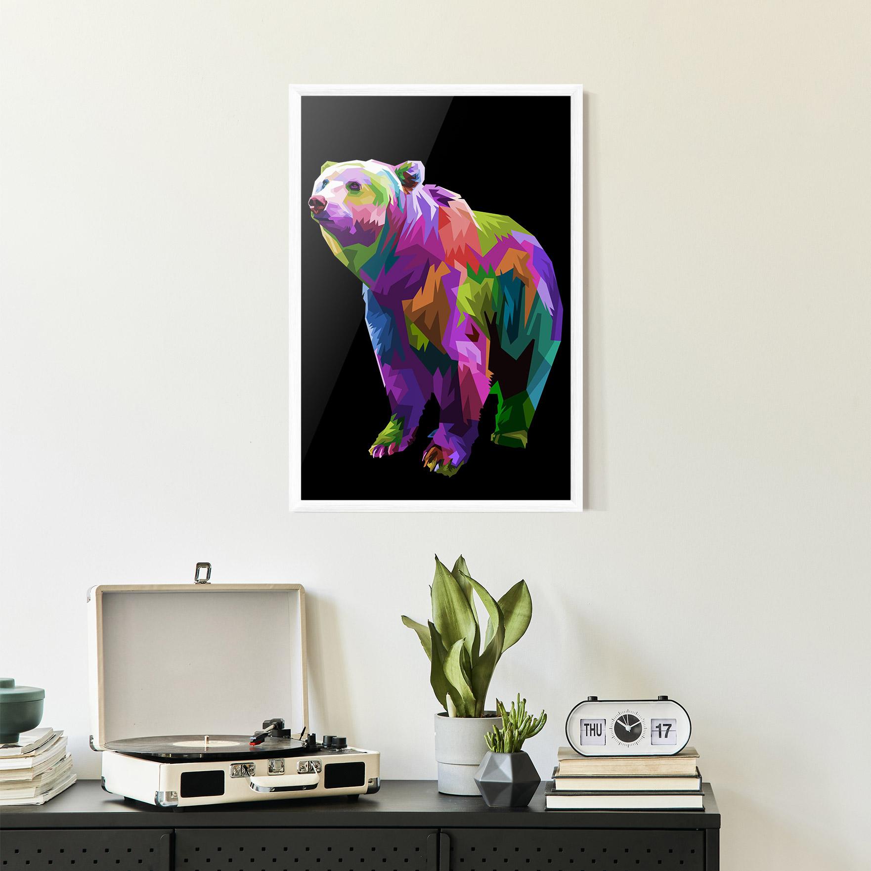 Poster Înrămat Colorful Icebear mockup 2