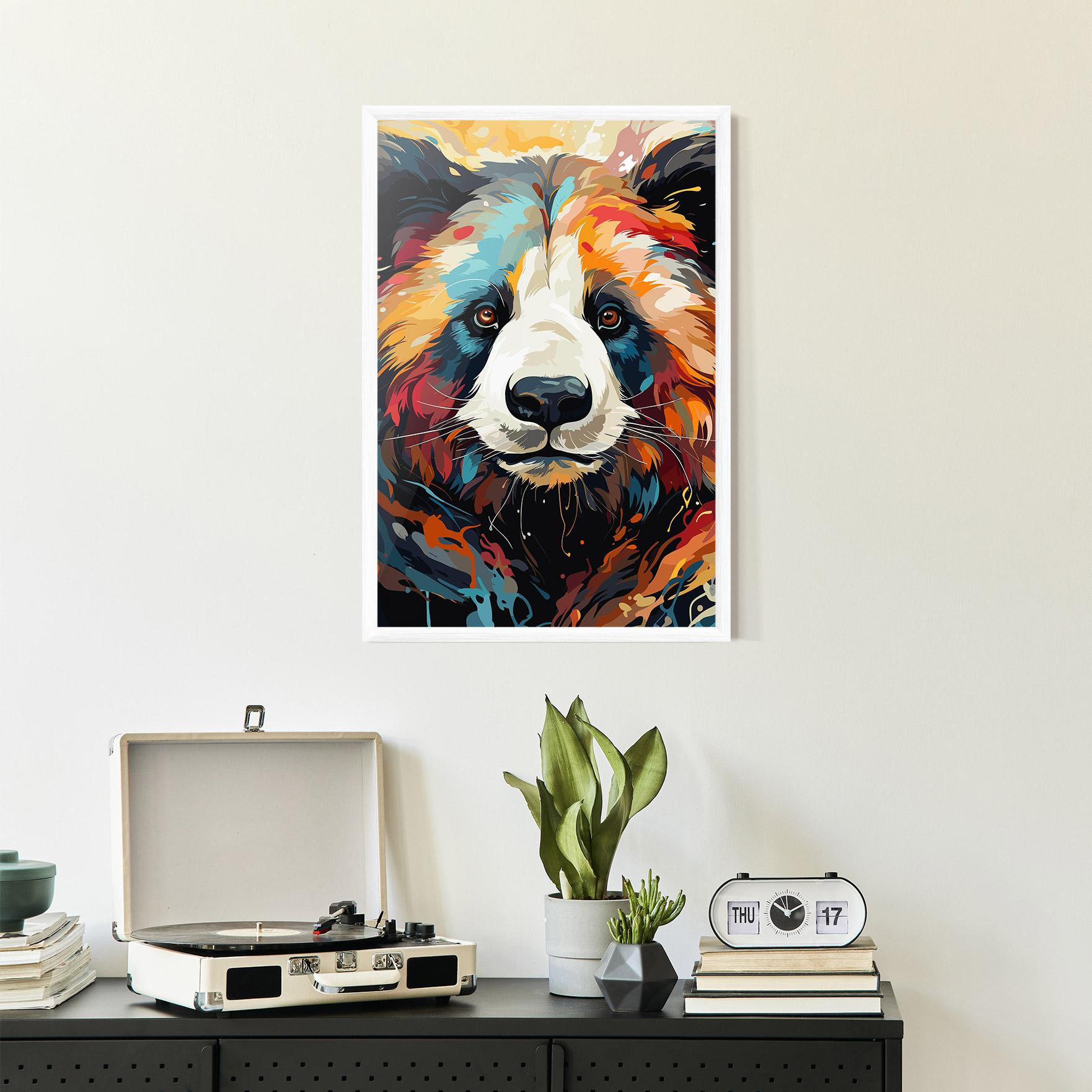 Poster Înrămat Cream Color Bear mockup 2