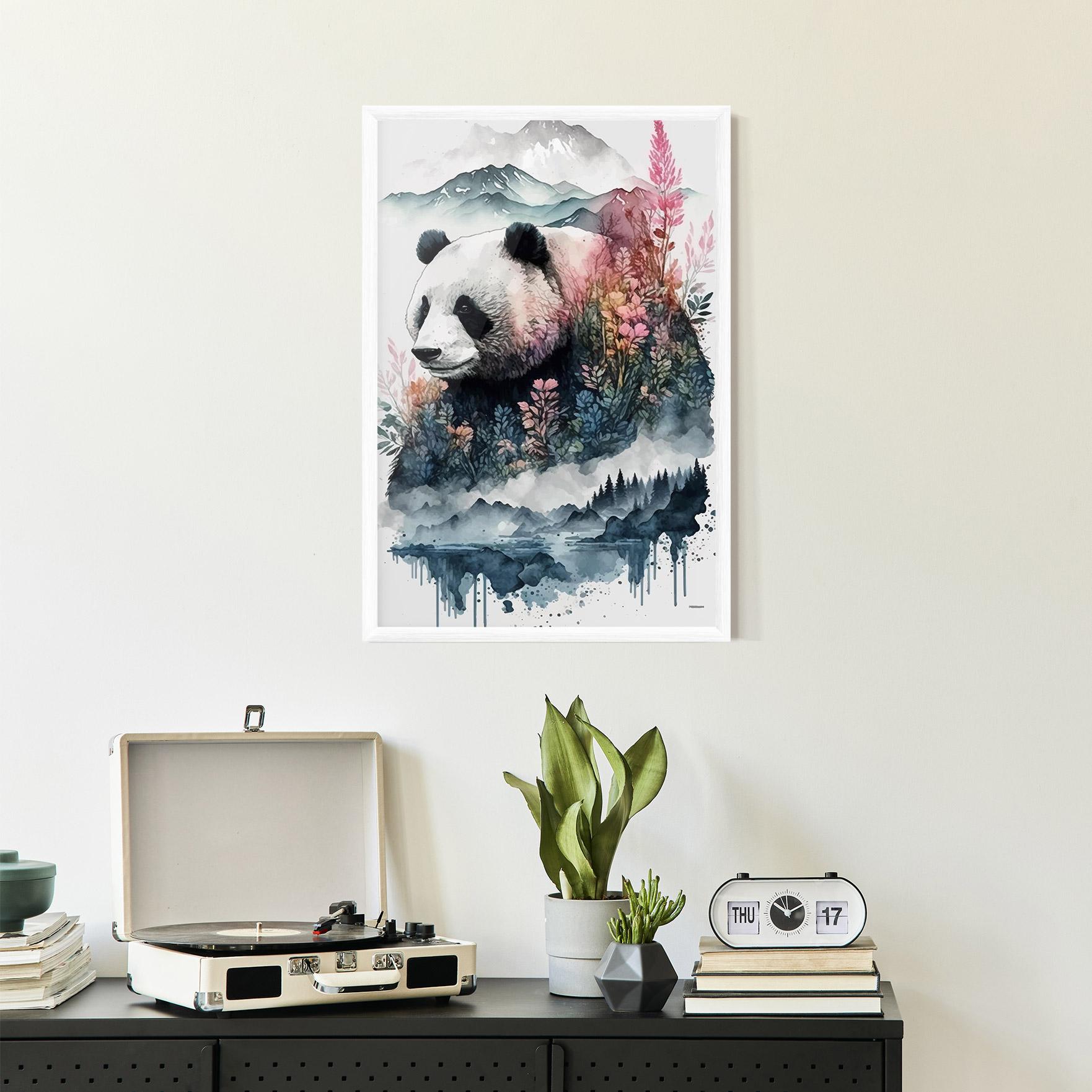 Poster Înrămat Panda Art mockup 2