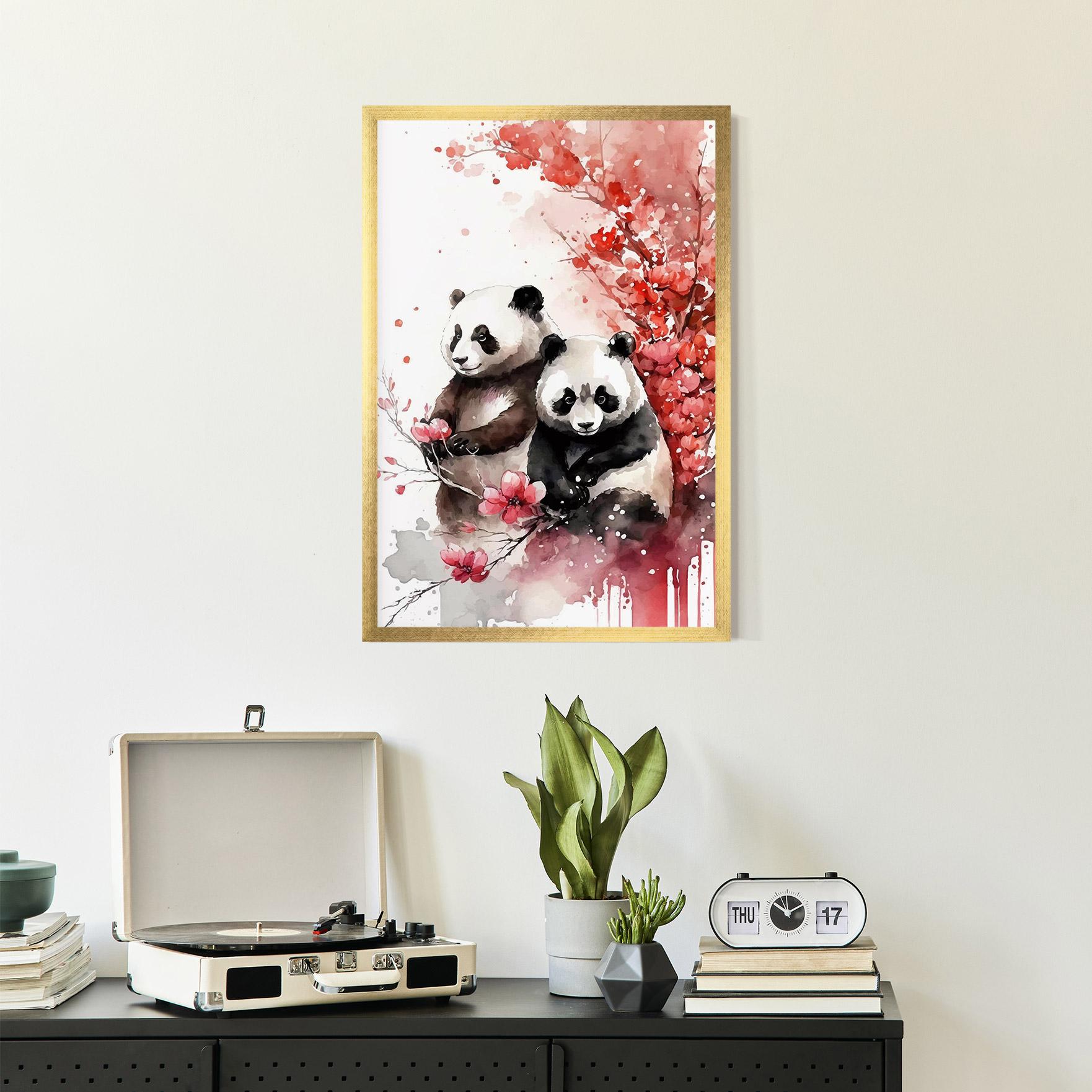 Poster Înrămat Blossom Panda mockup 2