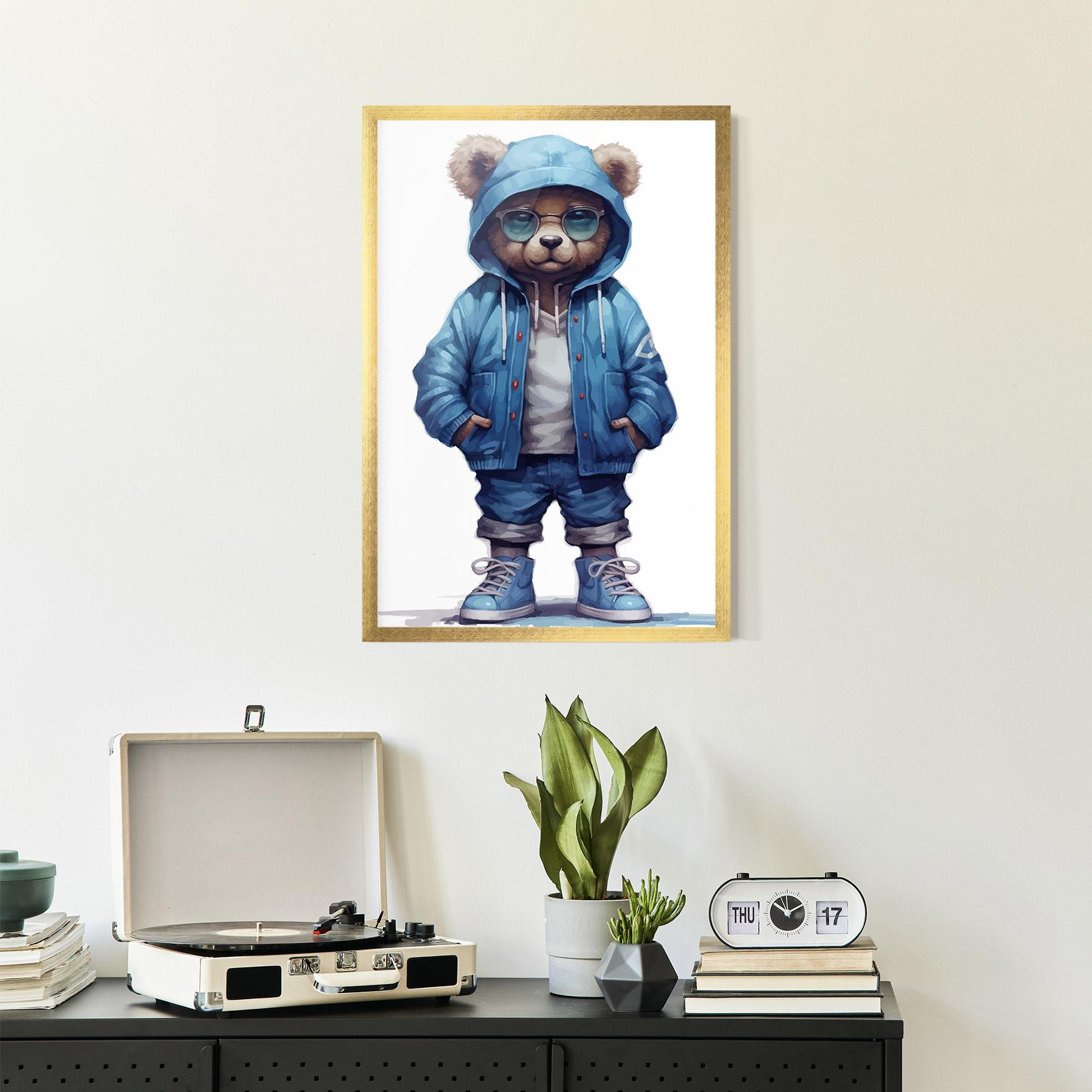 Poster Înrămat Glasses Bear mockup 2