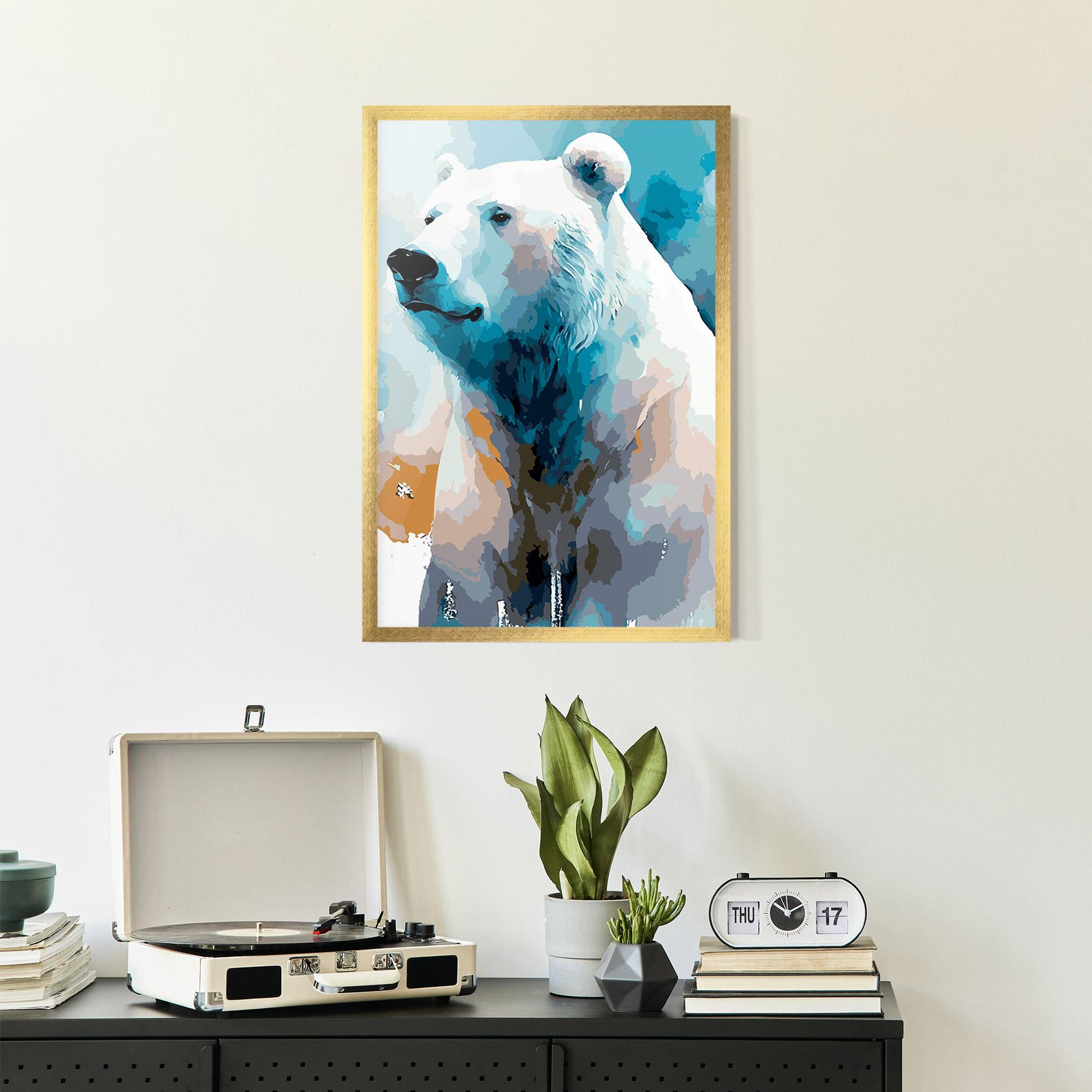 Poster Înrămat Polar White Bear mockup 2