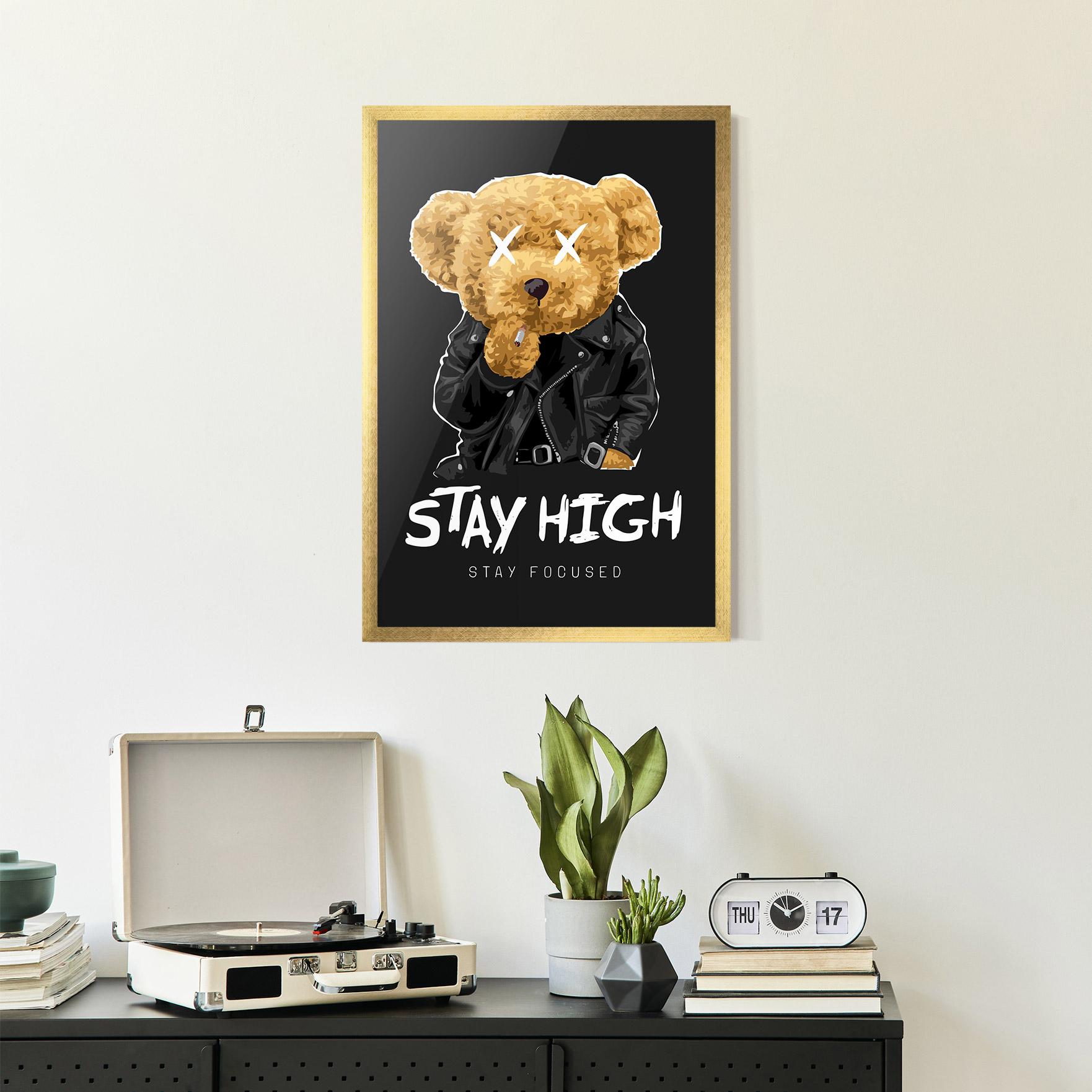 Poster Înrămat Stay High mockup 2