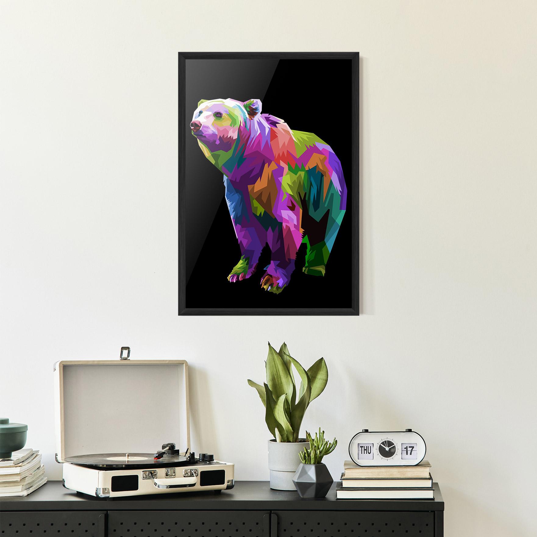 Poster Înrămat Colorful Icebear mockup 2