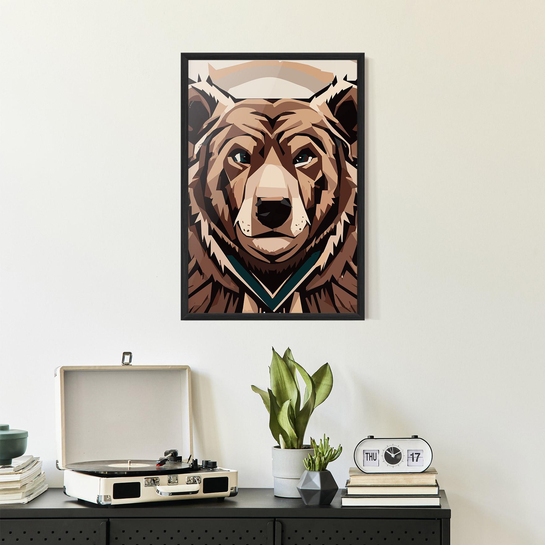 Poster Înrămat Grizzly Art mockup 2