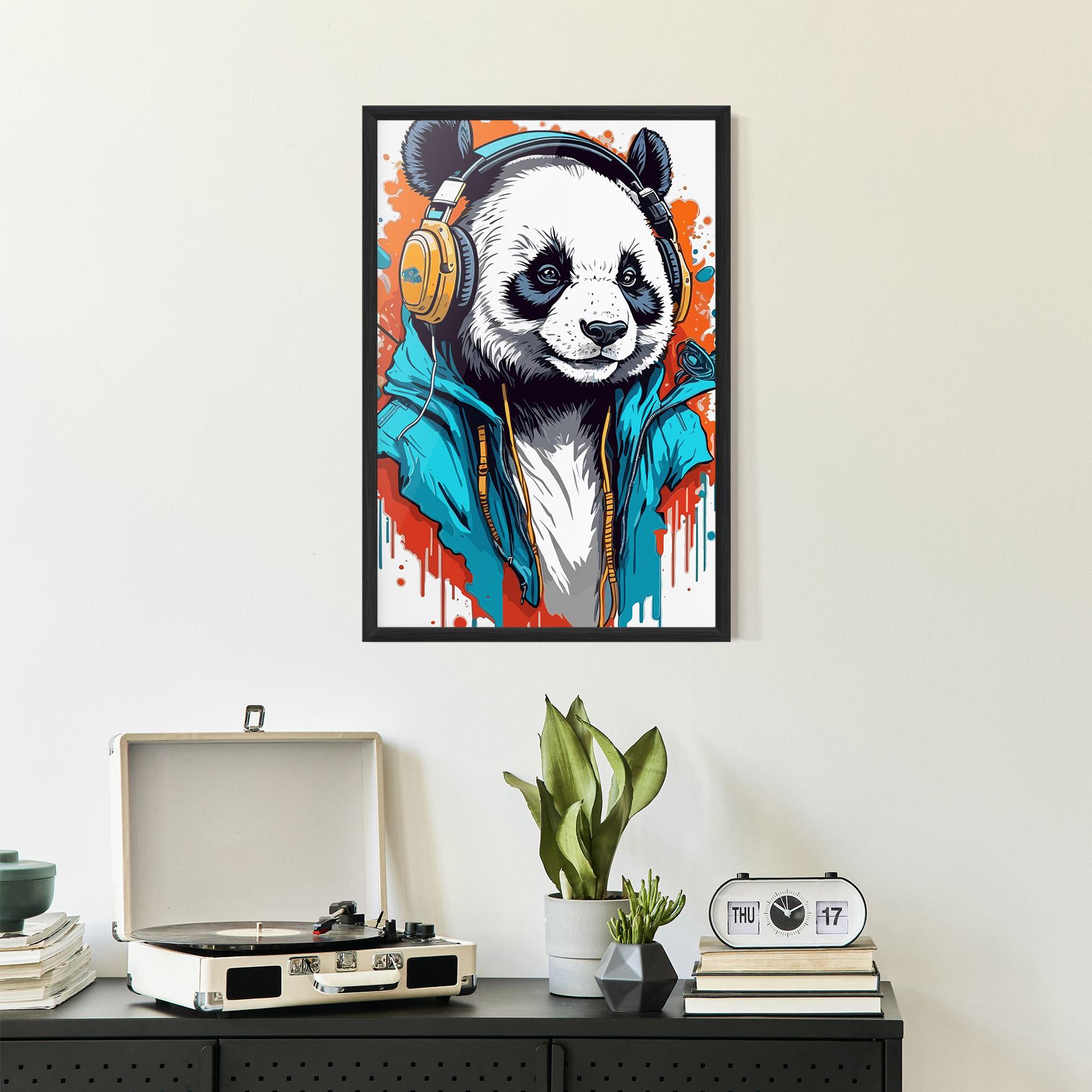 Poster Înrămat Music Panda mockup 2