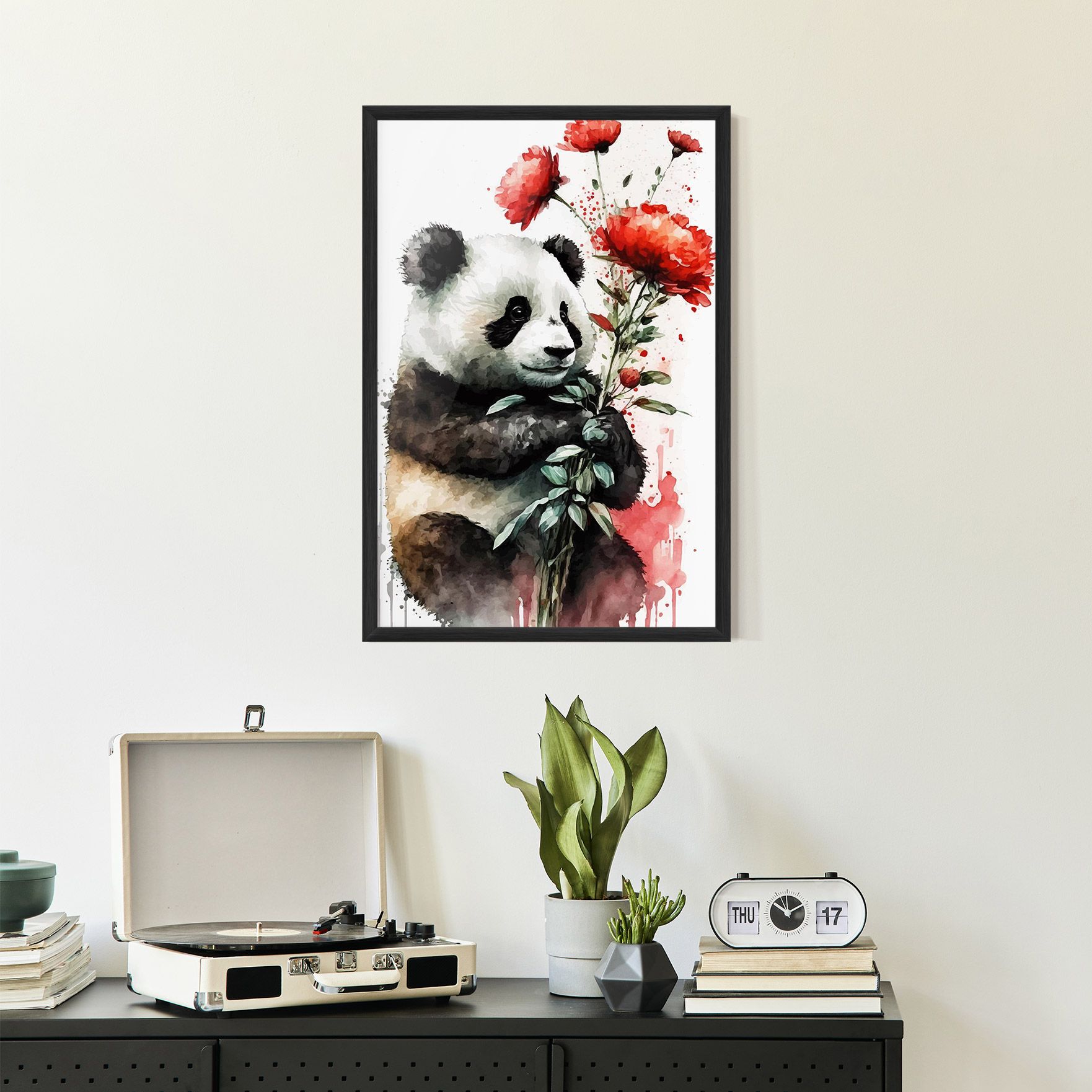 Red Flower Panda mockup 2