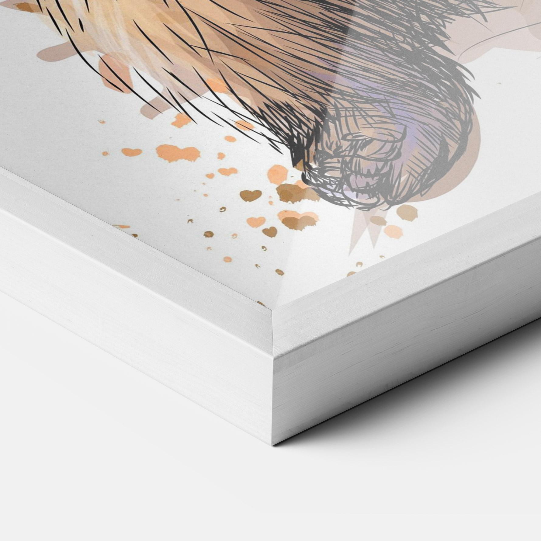 Poster Înrămat Brown Purple Bear mockup 3