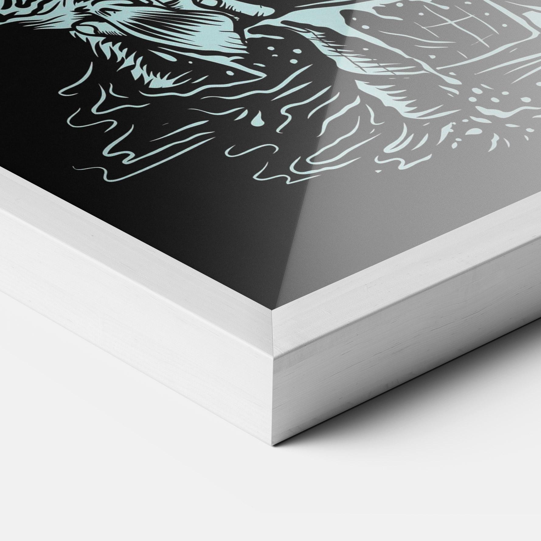 Poster Înrămat Fishing Bear mockup 3