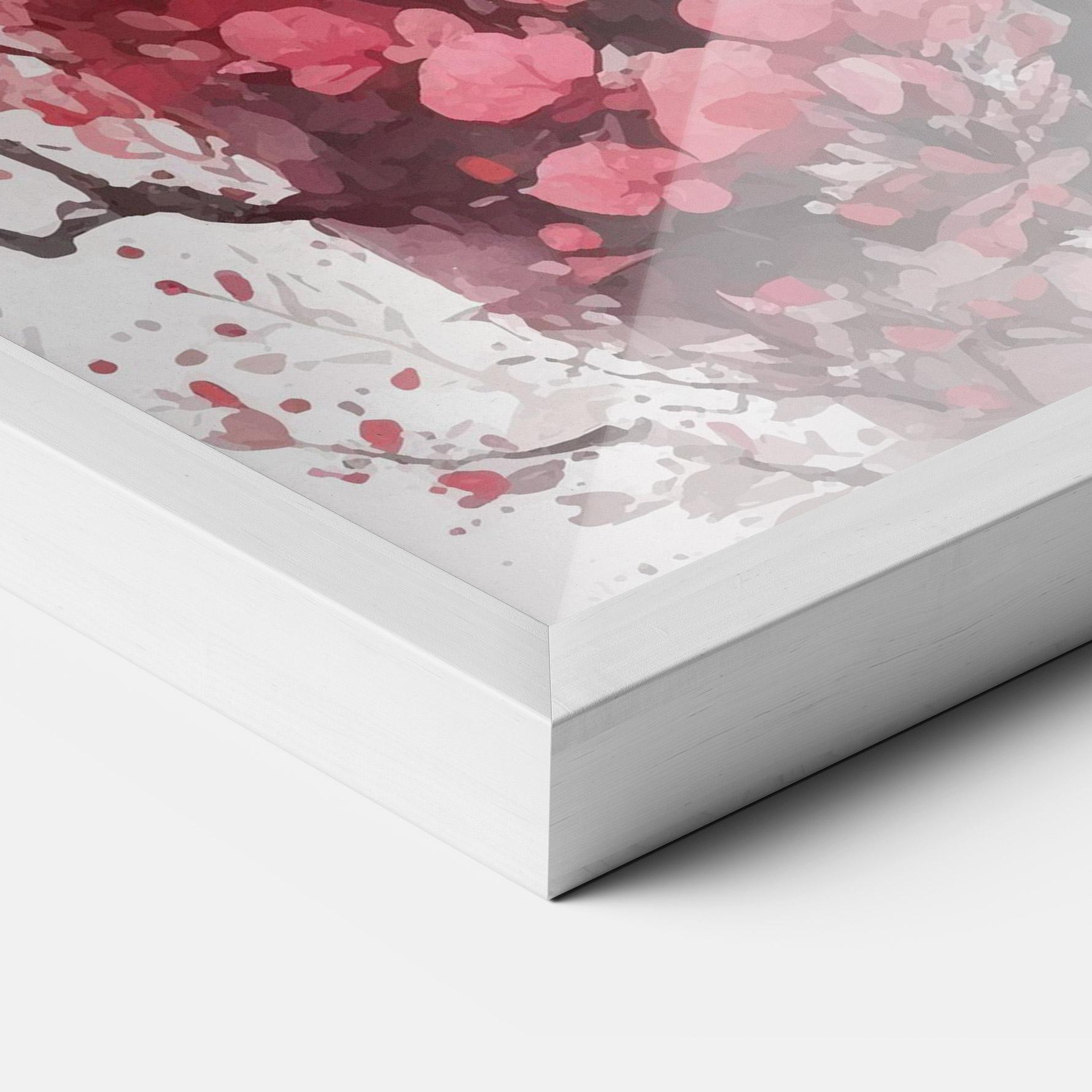Poster Înrămat Pink Flower Panda mockup 3