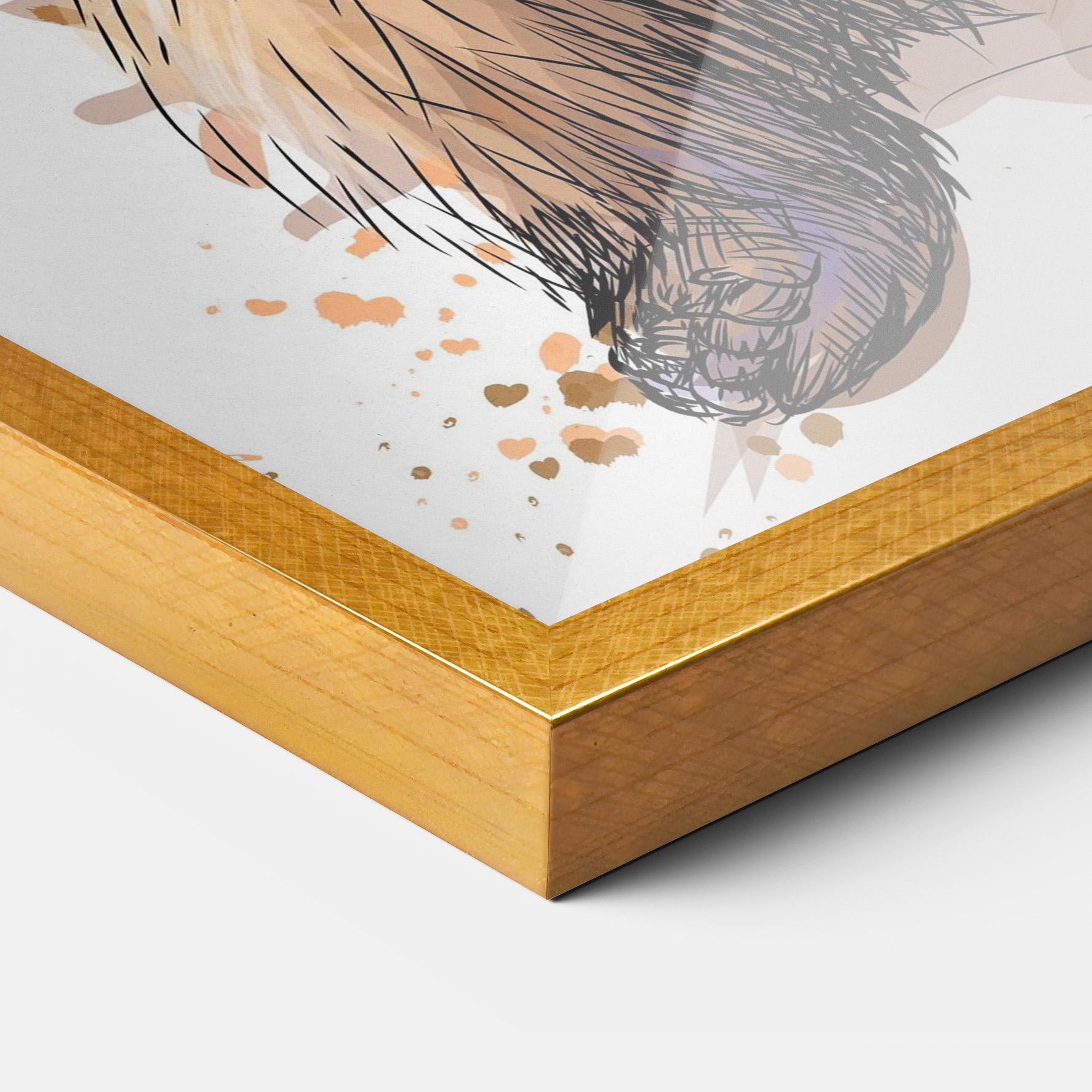 Poster Înrămat Brown Purple Bear mockup 3