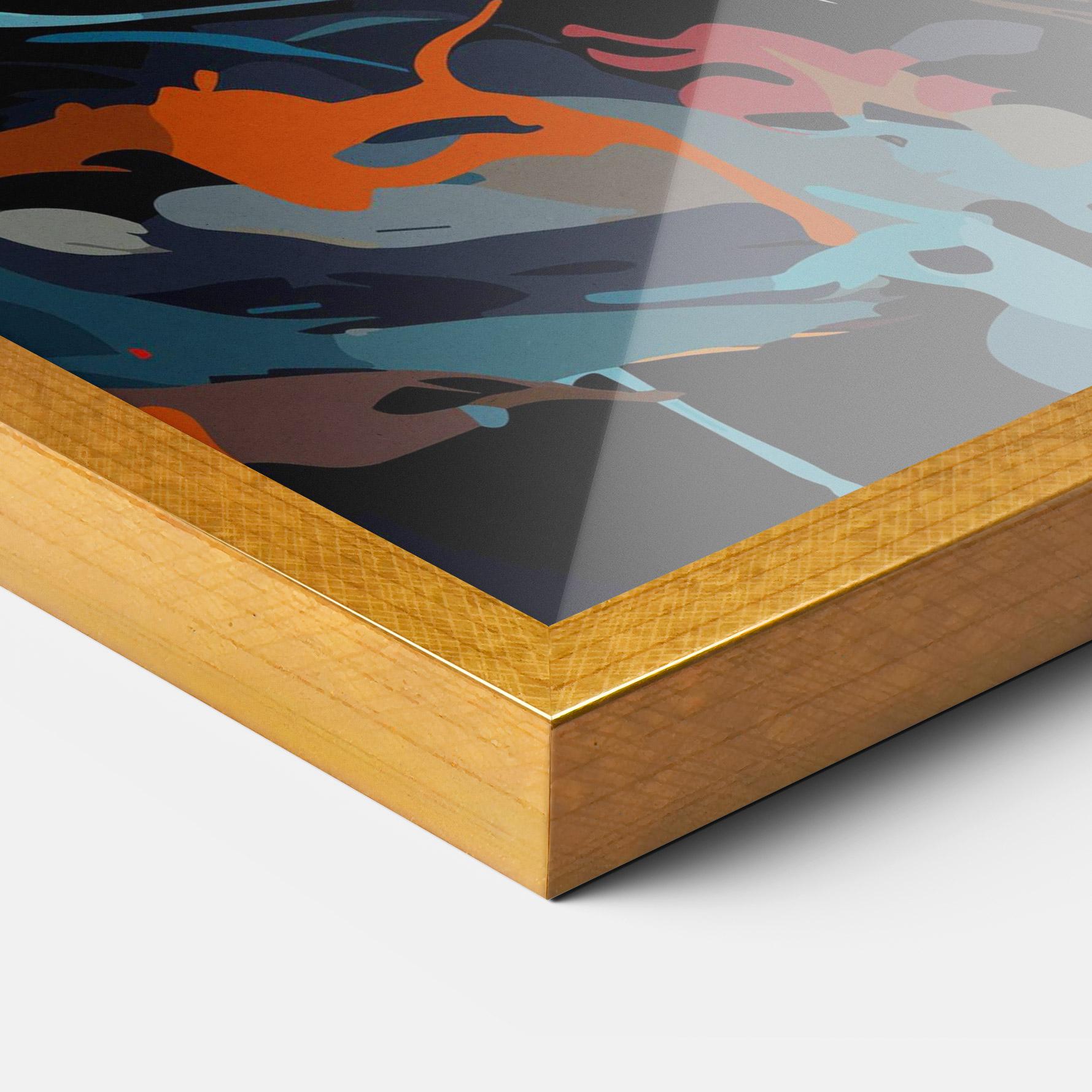 Poster Înrămat Cream Color Bear mockup 3