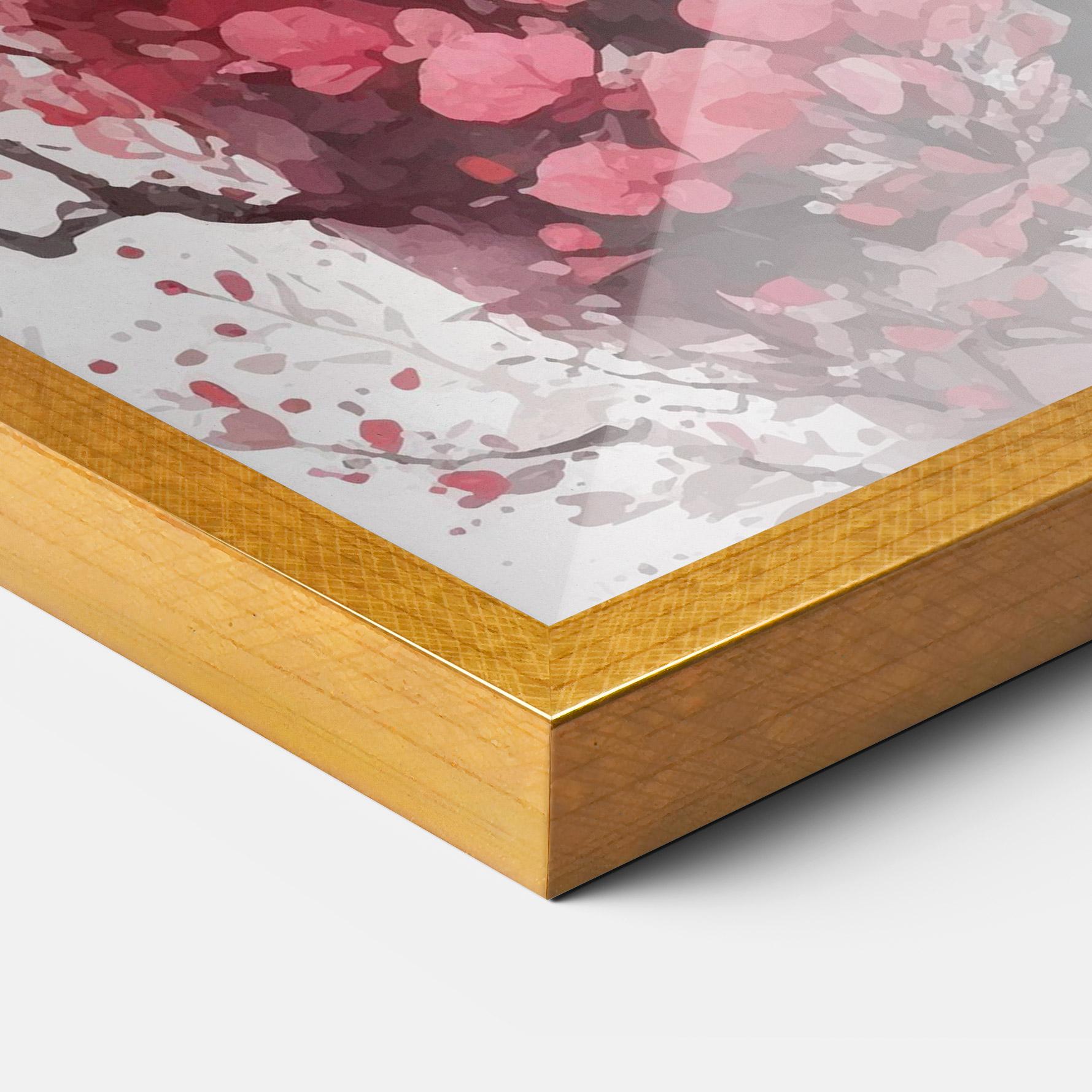 Poster Înrămat Pink Flower Panda mockup 3