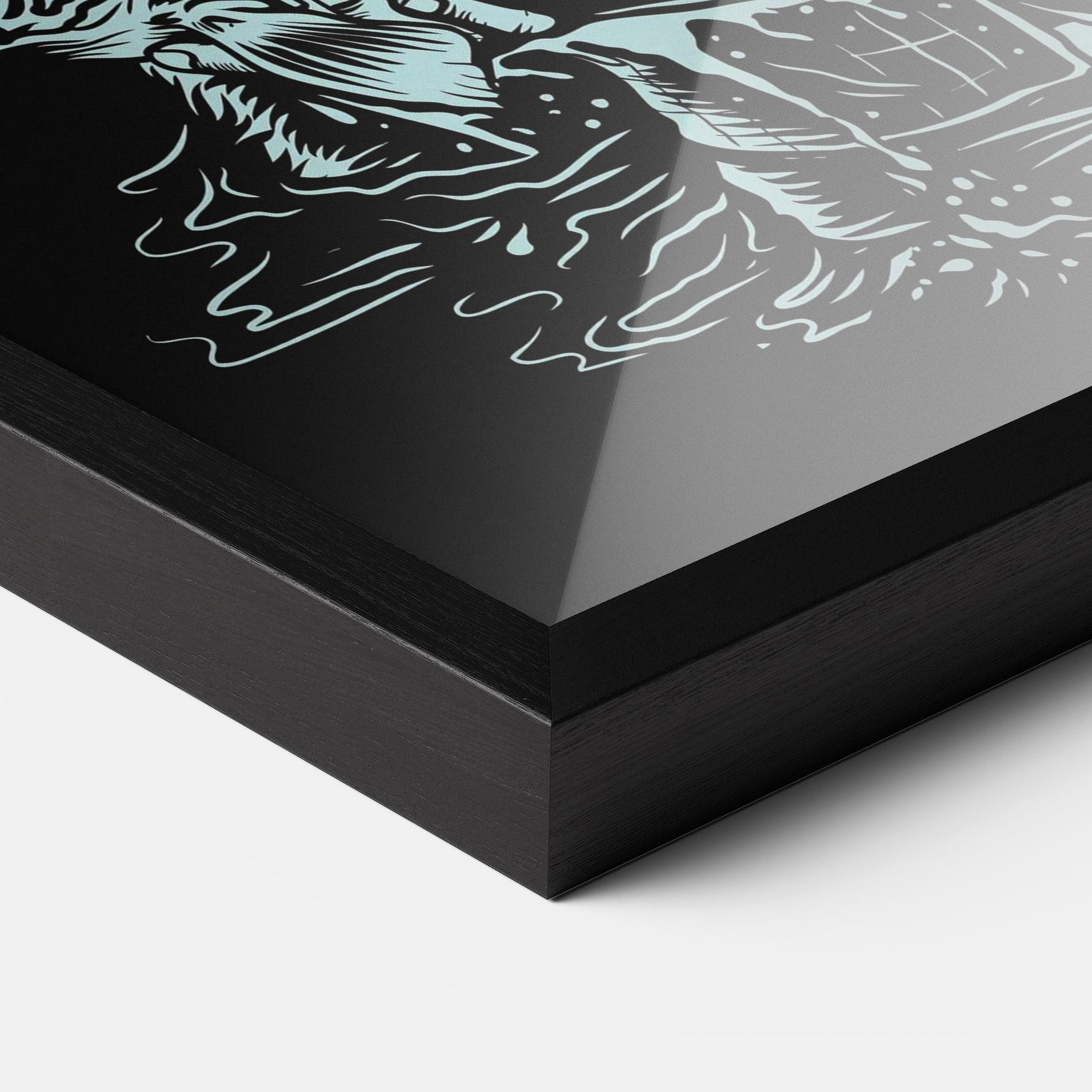 Poster Înrămat Fishing Bear mockup 3