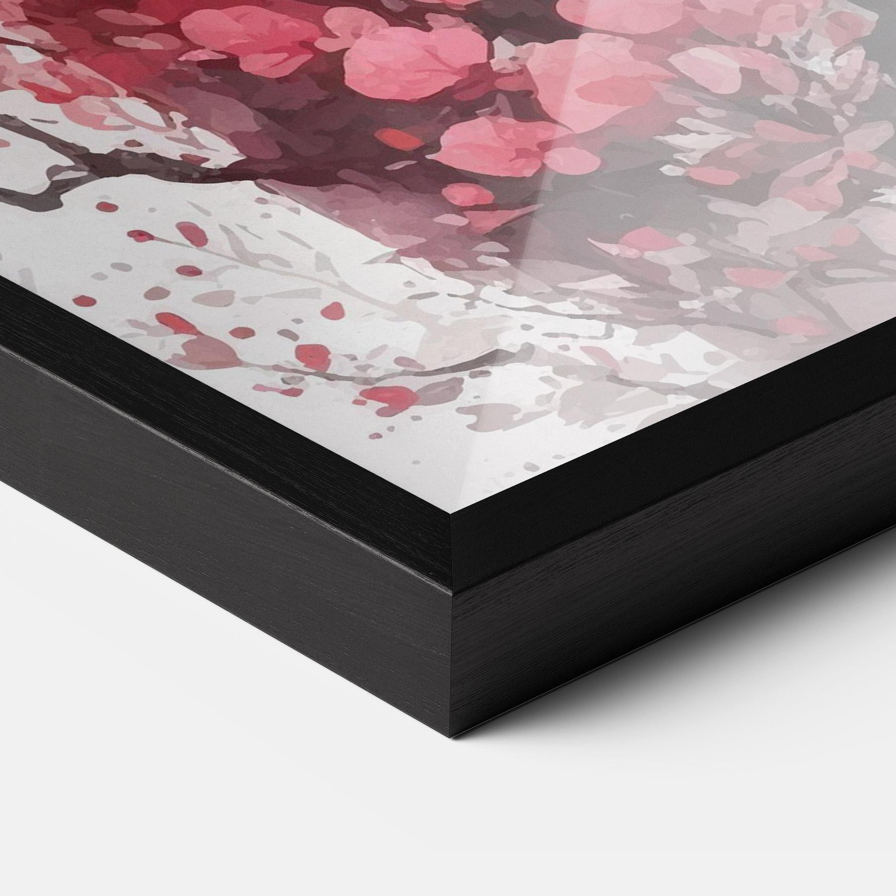 Poster Înrămat Pink Flower Panda mockup 3