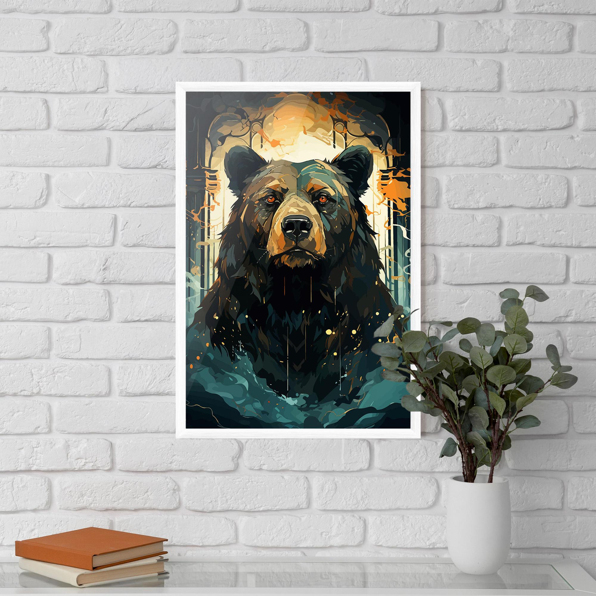 Poster Înrămat Brown Bear Art mockup 5