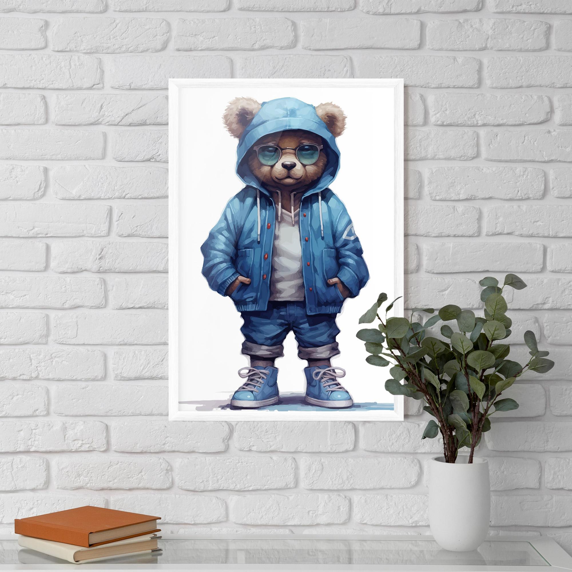Poster Înrămat Glasses Bear mockup 5