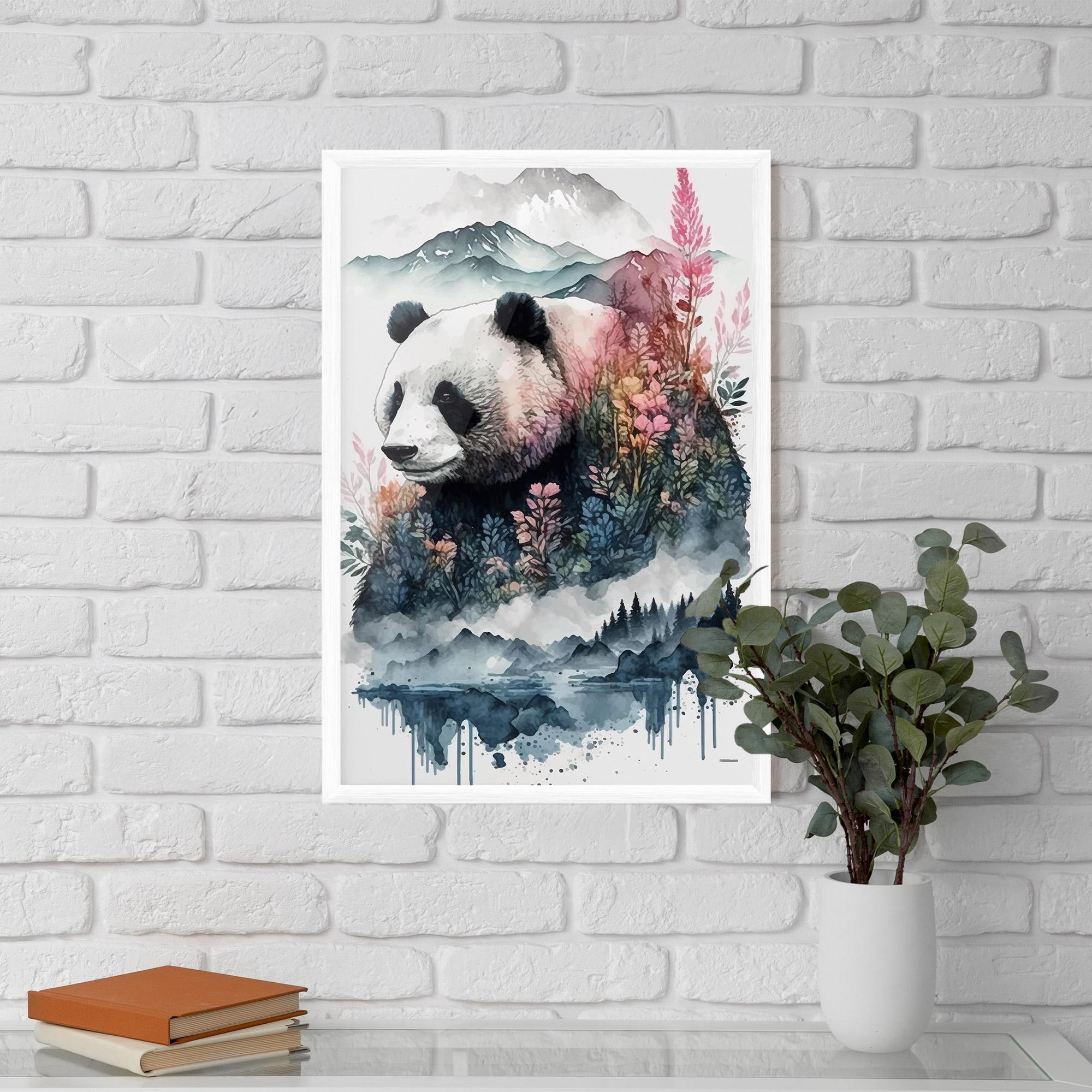 Poster Înrămat Panda Art mockup 5