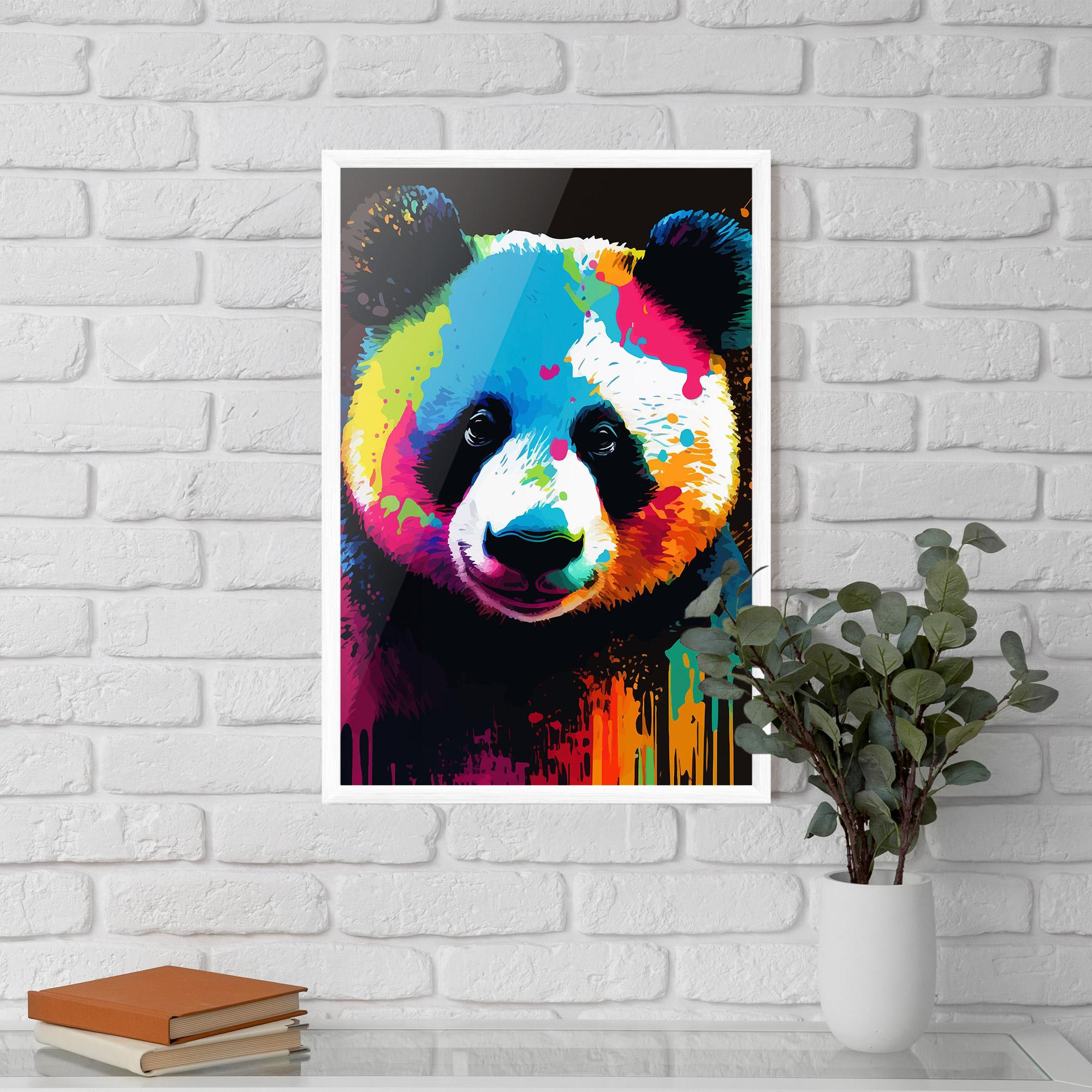 Poster Înrămat Panda Color Art mockup 5