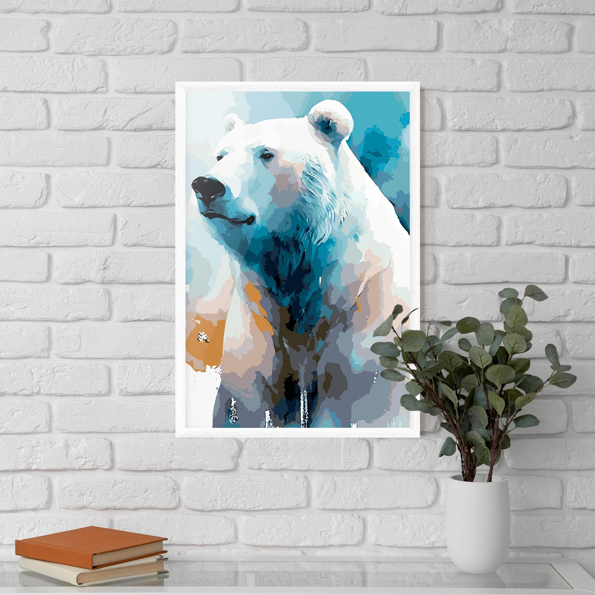 Poster Înrămat Polar White Bear mockup 5