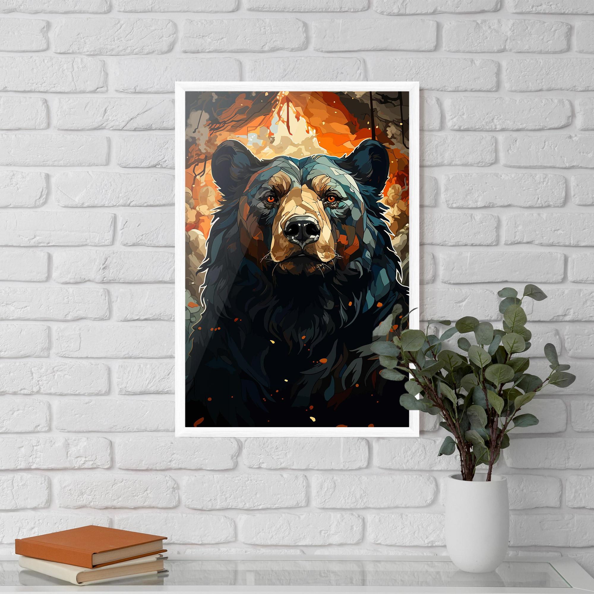 Poster Înrămat Pretty Bear Art mockup 5