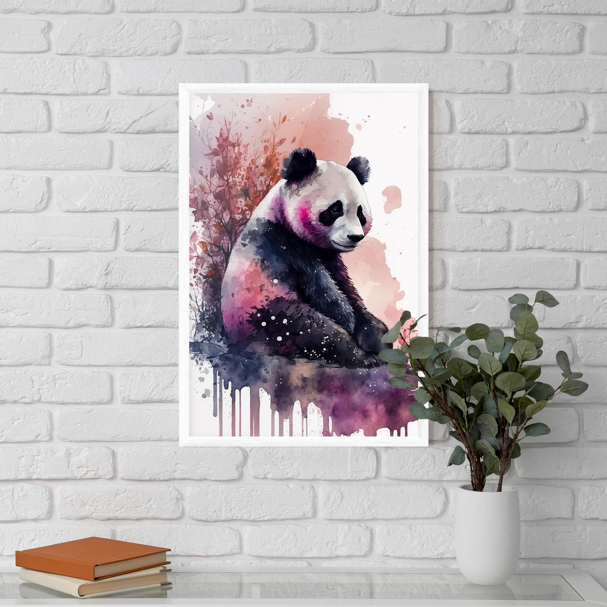 Poster Înrămat Purple Panda Art mockup 5