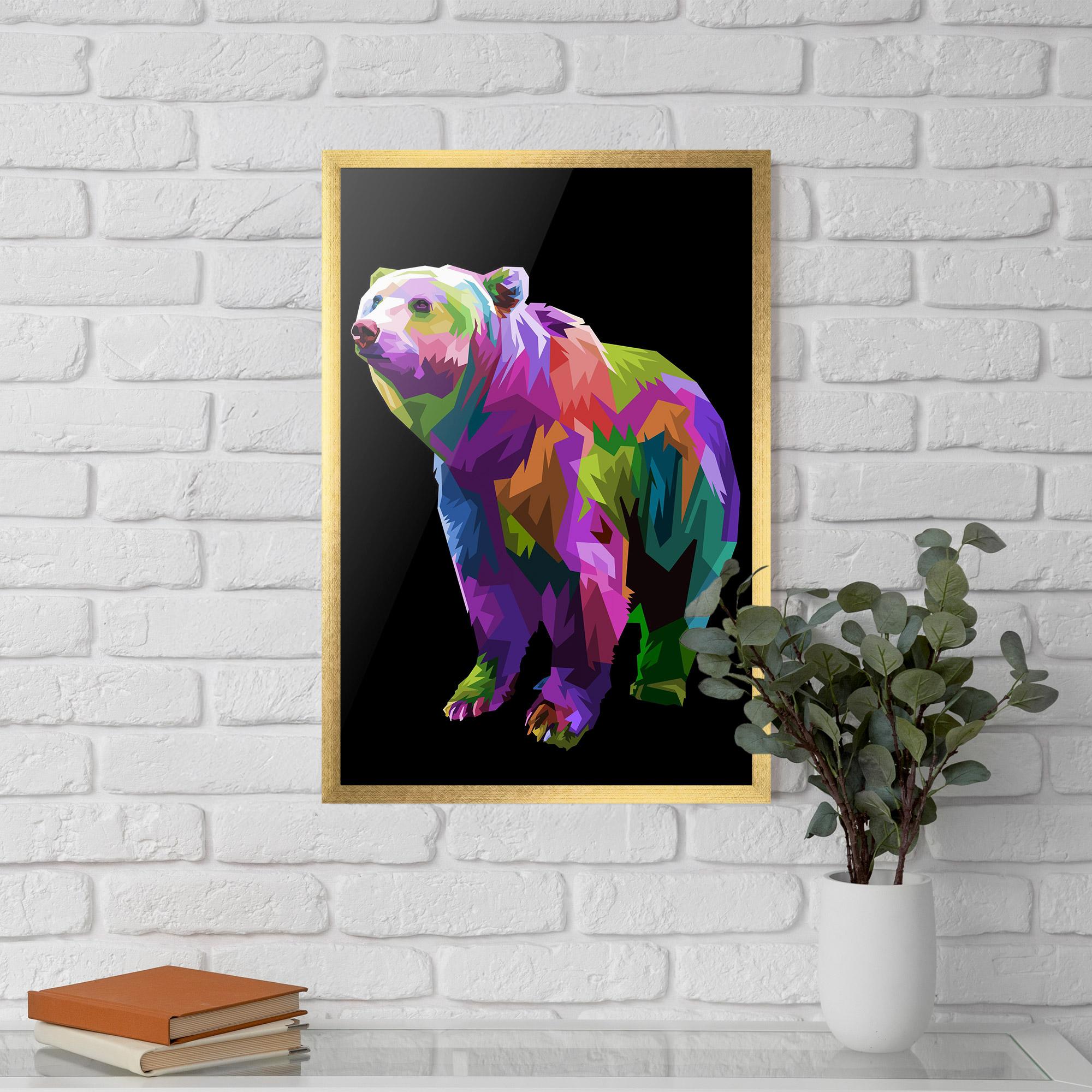 Poster Înrămat Colorful Icebear mockup 5