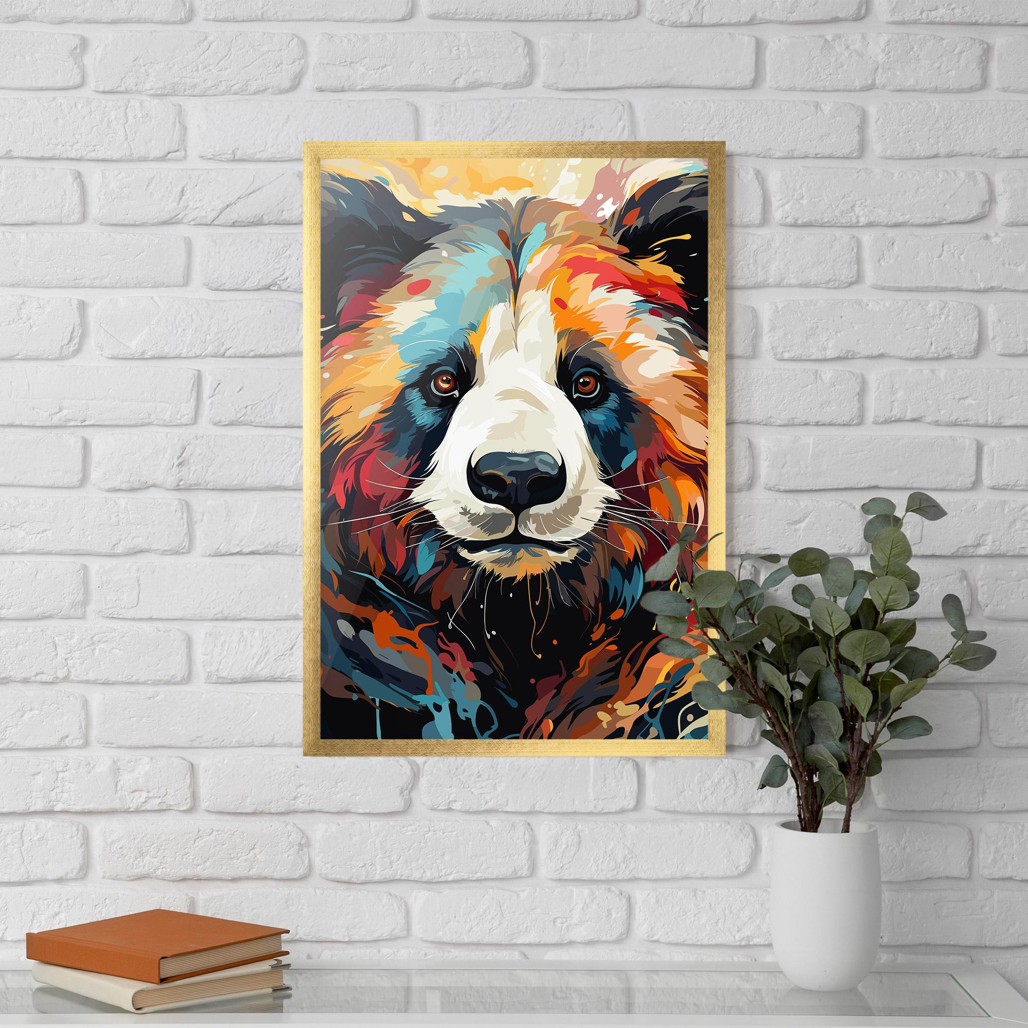 Poster Înrămat Cream Color Bear mockup 5