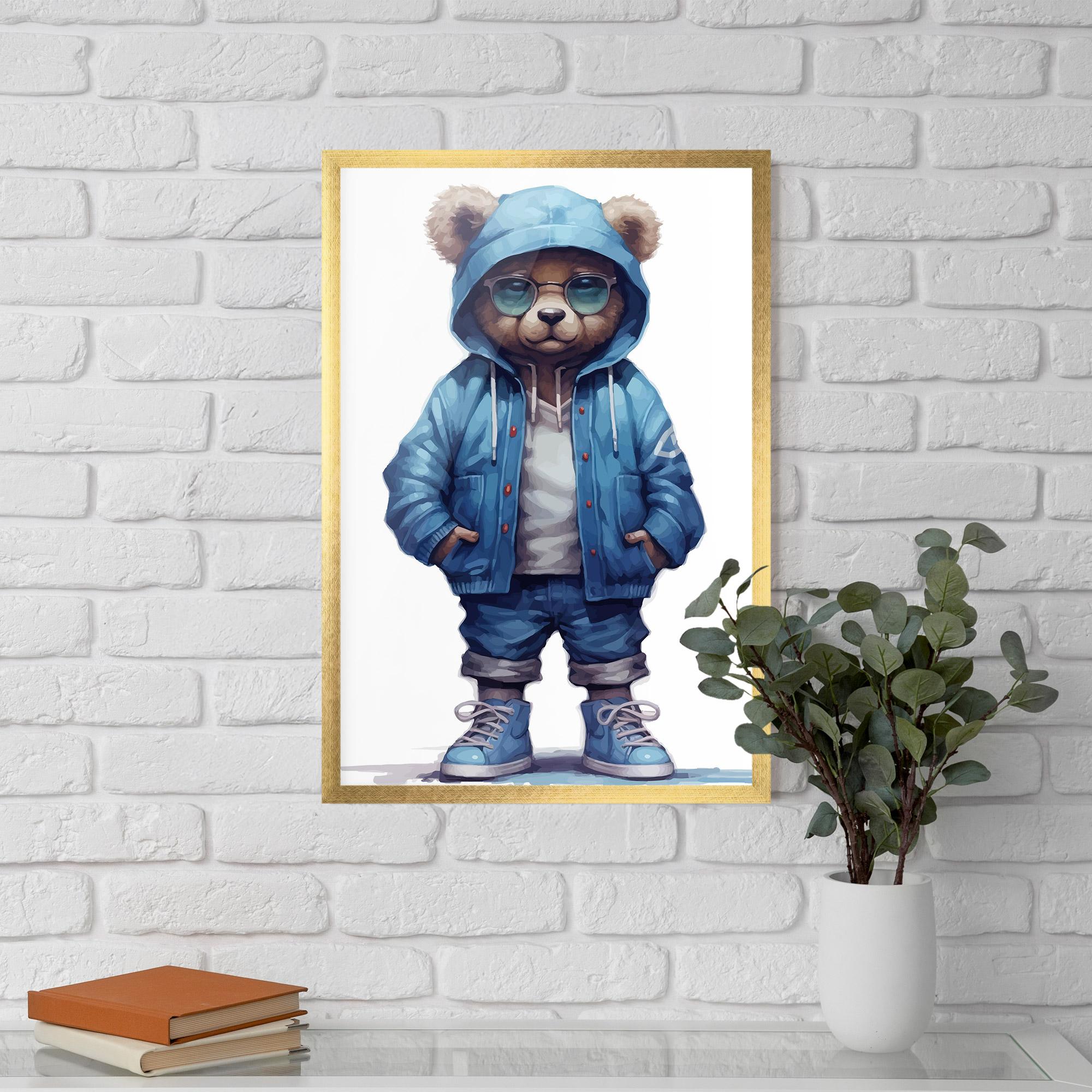 Poster Înrămat Glasses Bear mockup 5