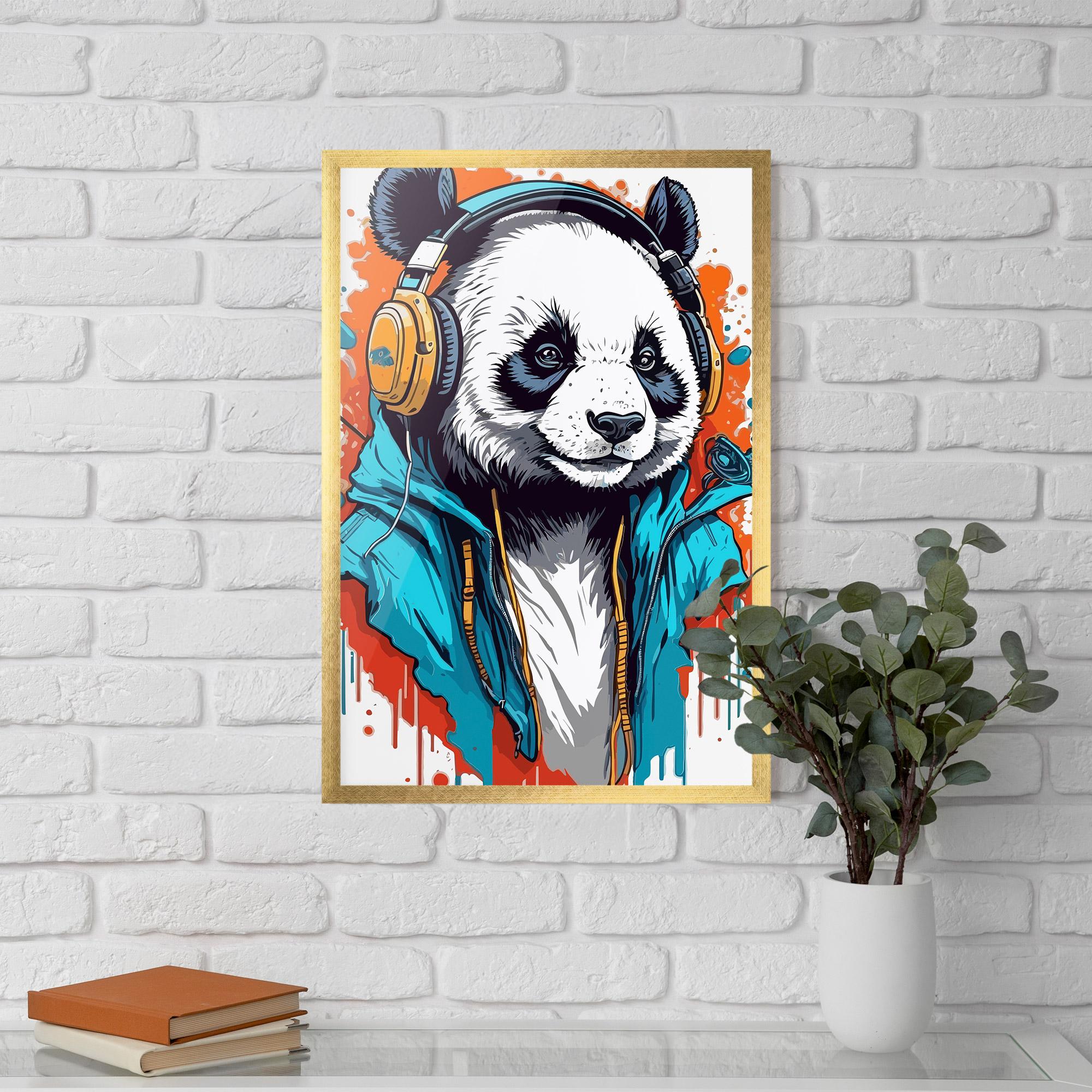 Poster Înrămat Music Panda mockup 5