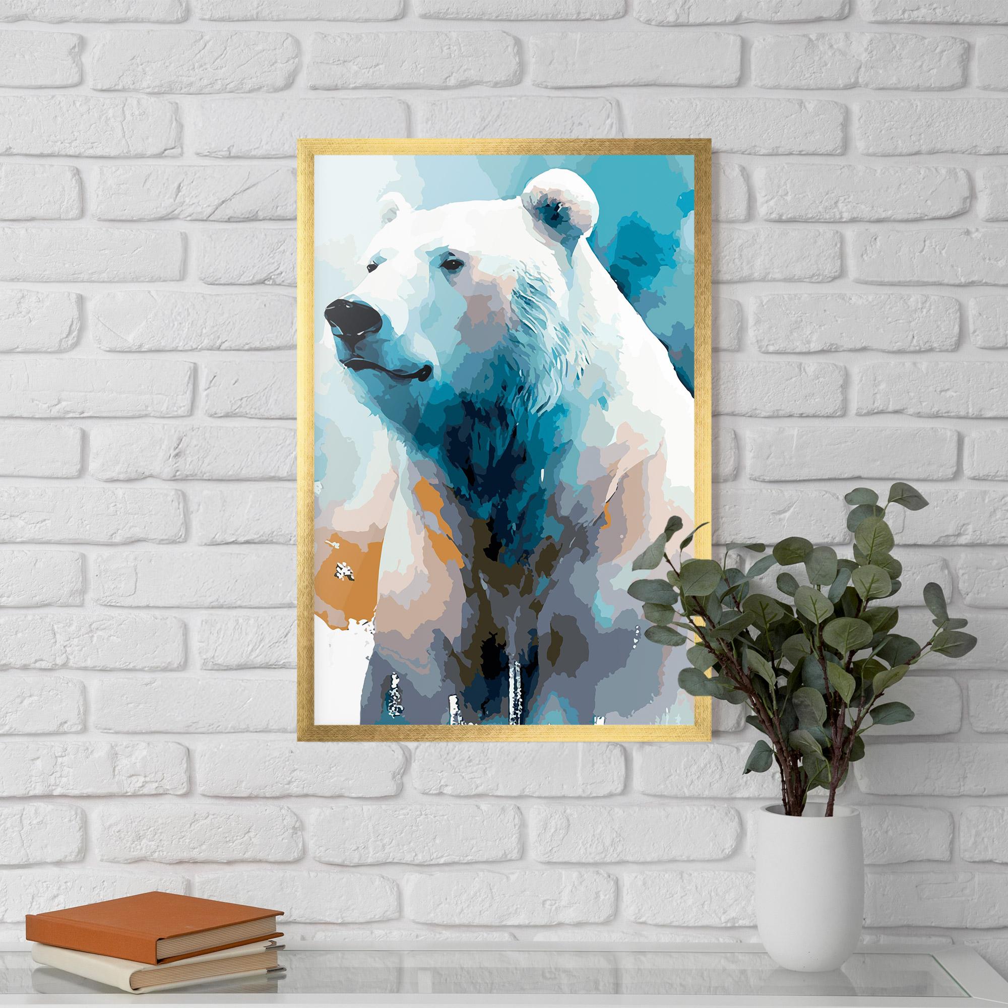 Poster Înrămat Polar White Bear mockup 5